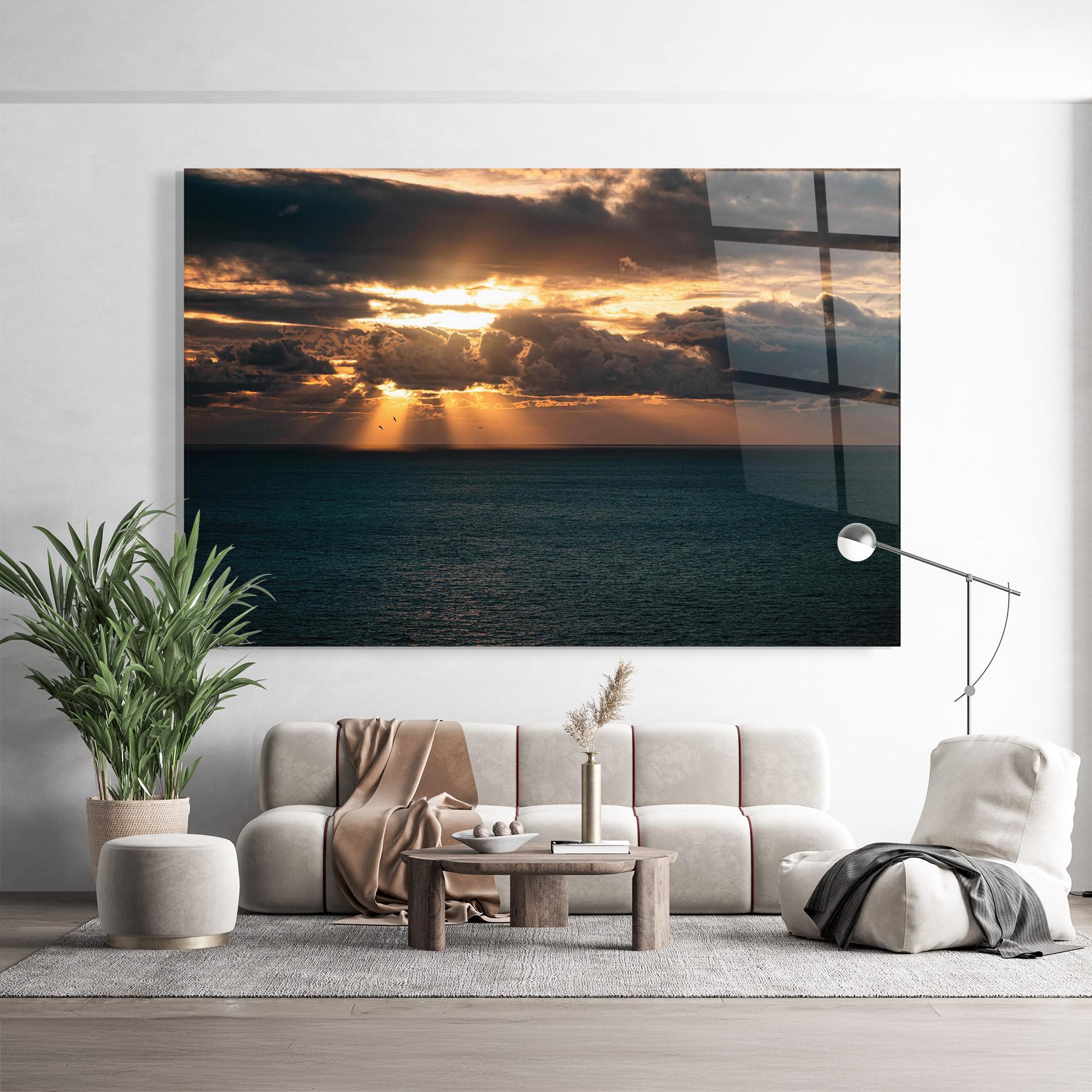 Üvegkép Cloudy Sunrise mockup 9