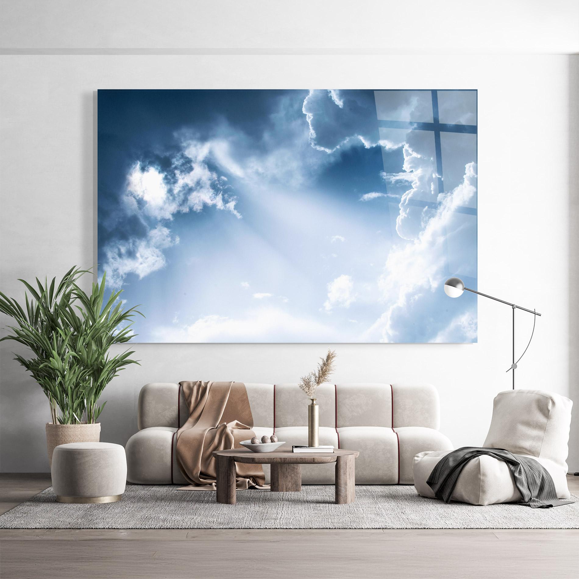 Üvegkép Dark Blue Sky mockup 9