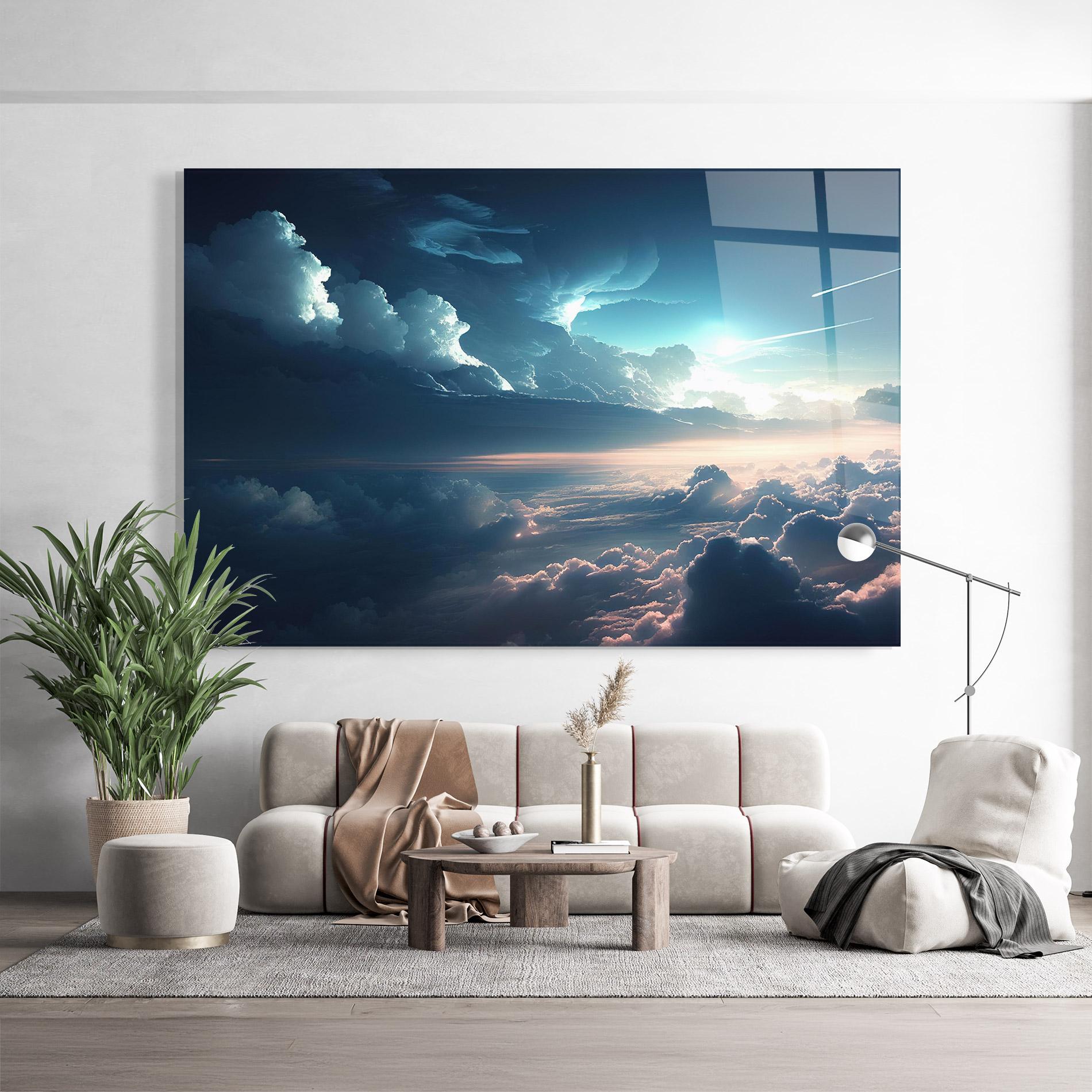 Üvegkép Dark Clouds mockup 9