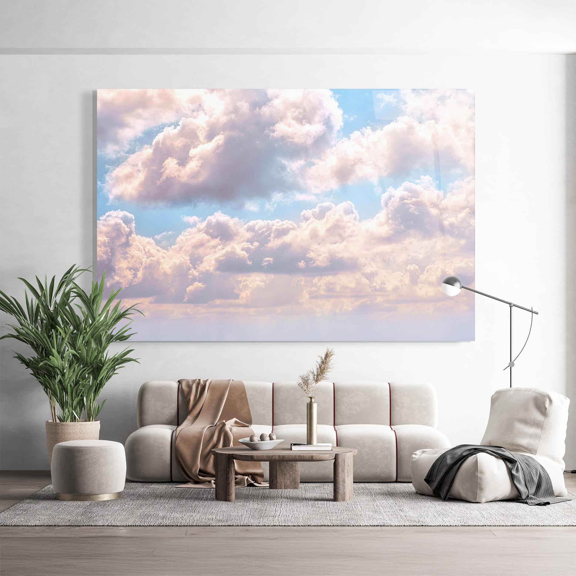 Üvegkép Dreamy Clouds mockup 9