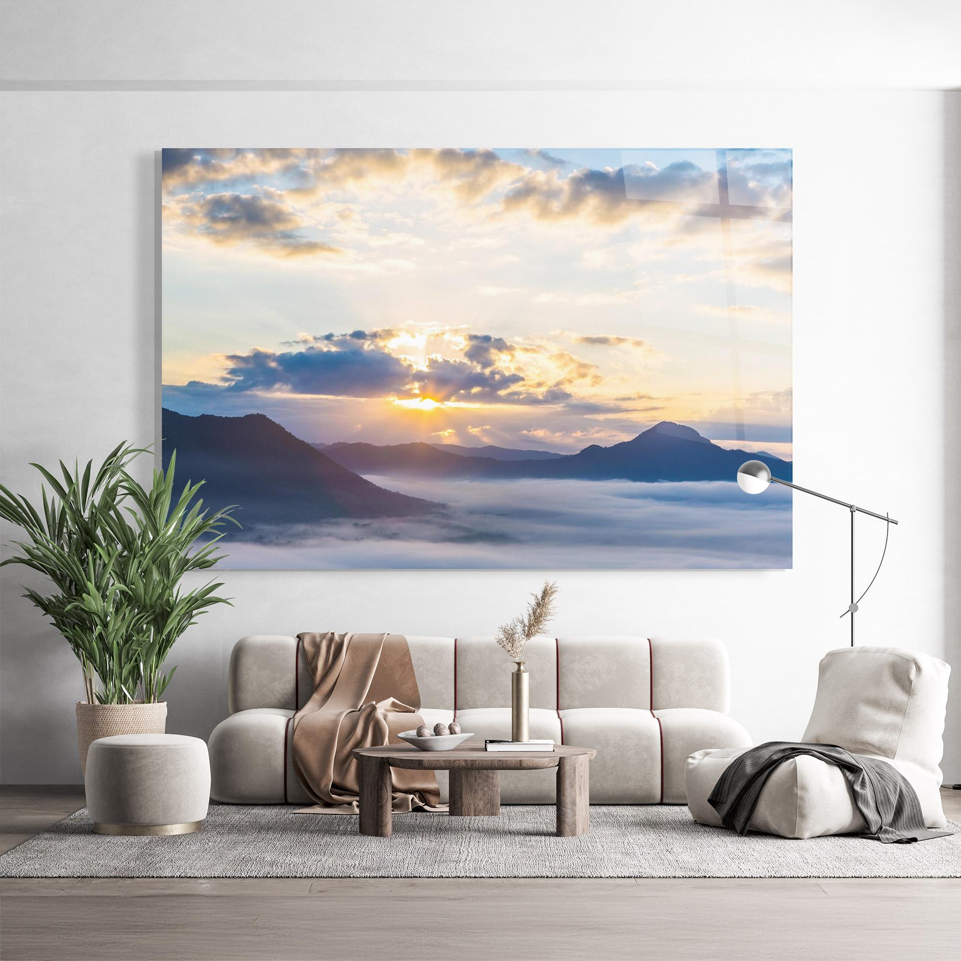 Üvegkép Fantastic Clouds mockup 9