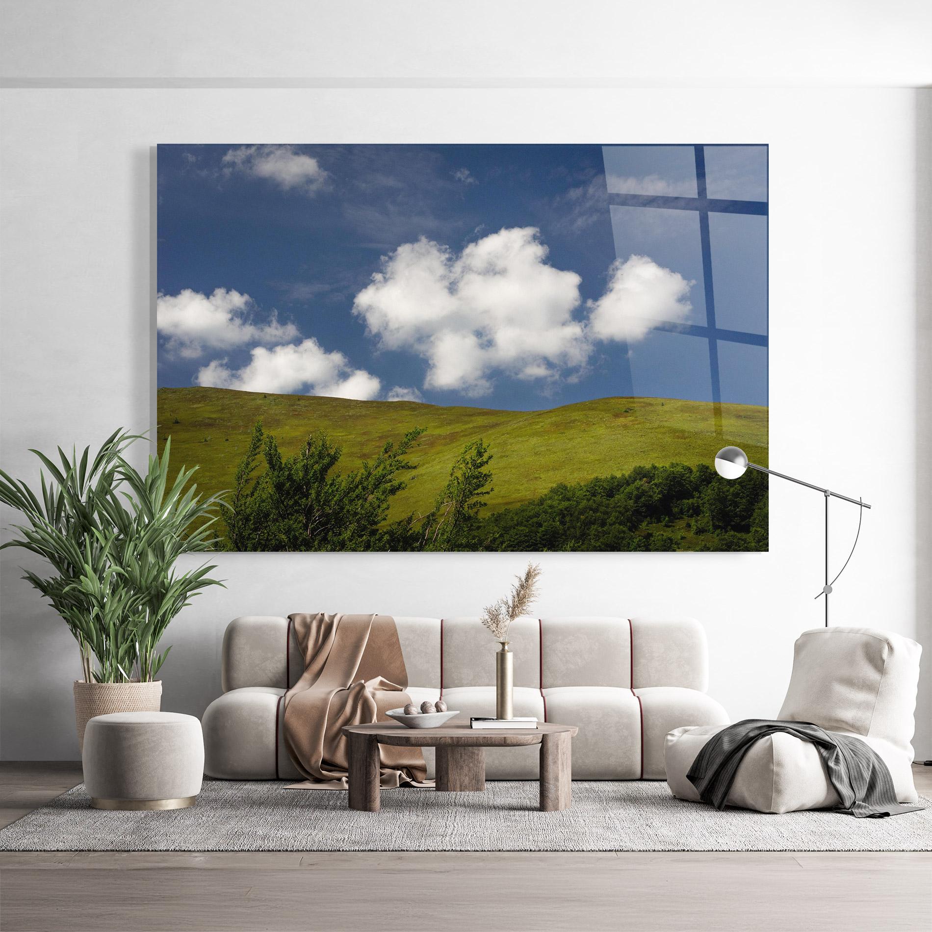Üvegkép Grass View Cloud mockup 9