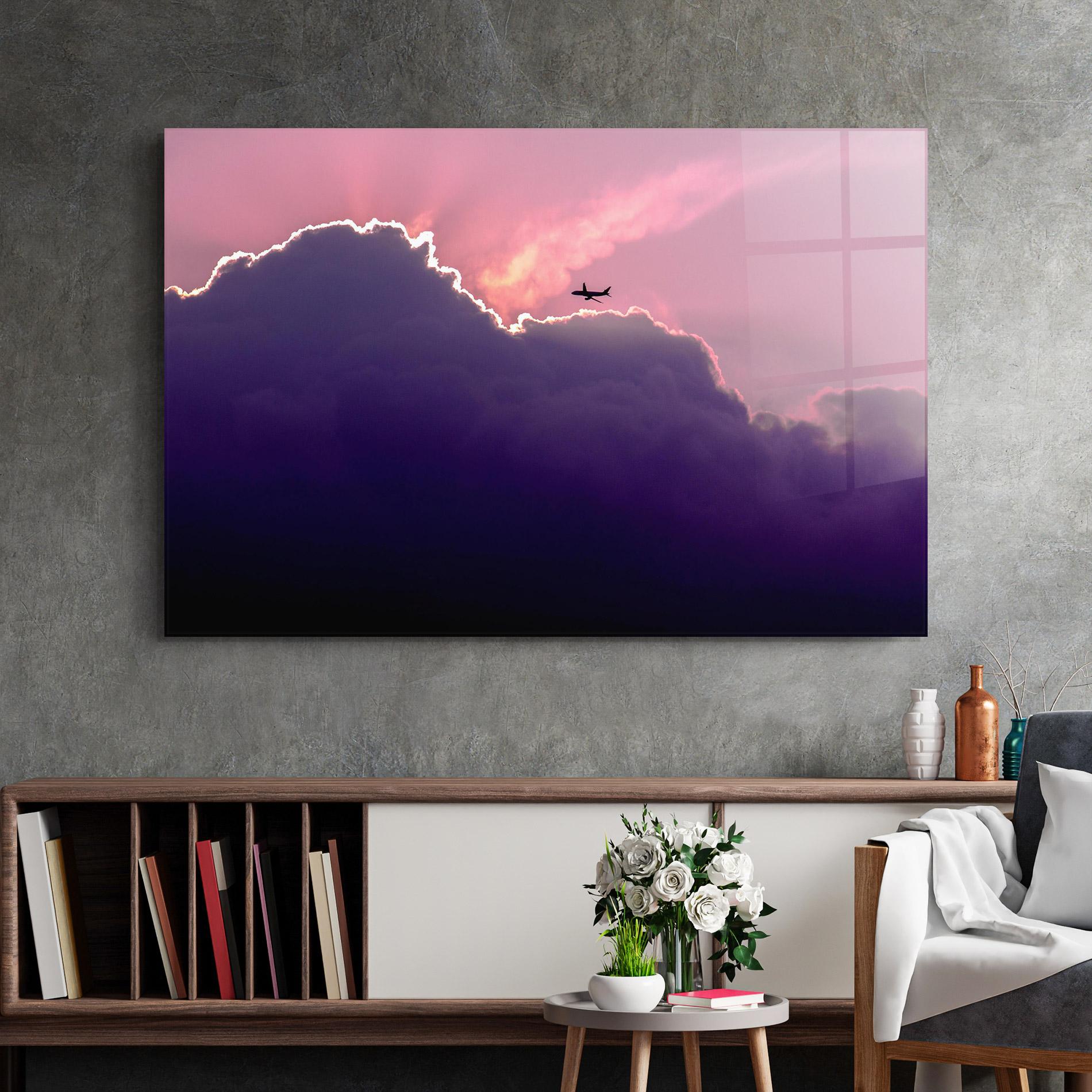 Üvegkép Big Purple Cloud mockup 2