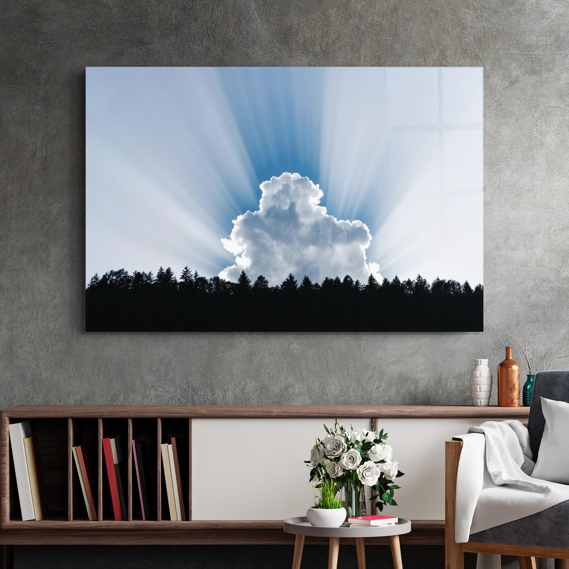 Üvegkép Big White Cloud Light mockup 2
