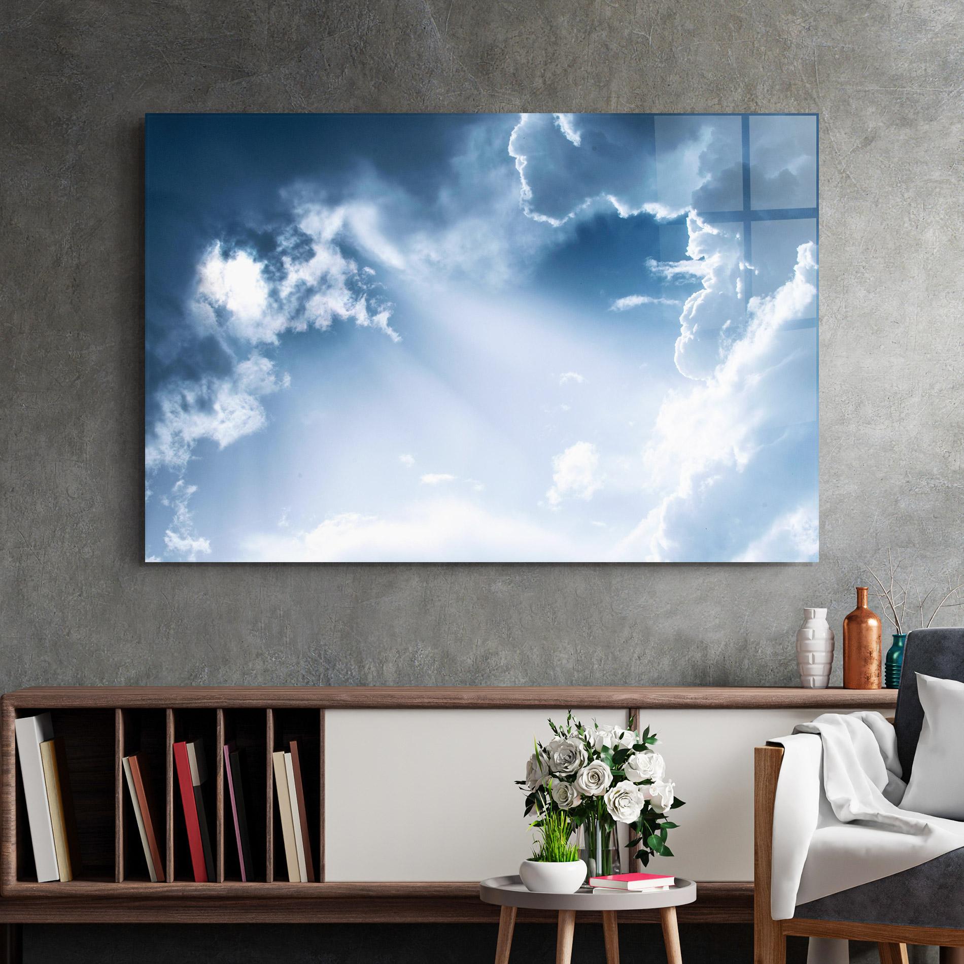 Üvegkép Dark Blue Sky mockup 2