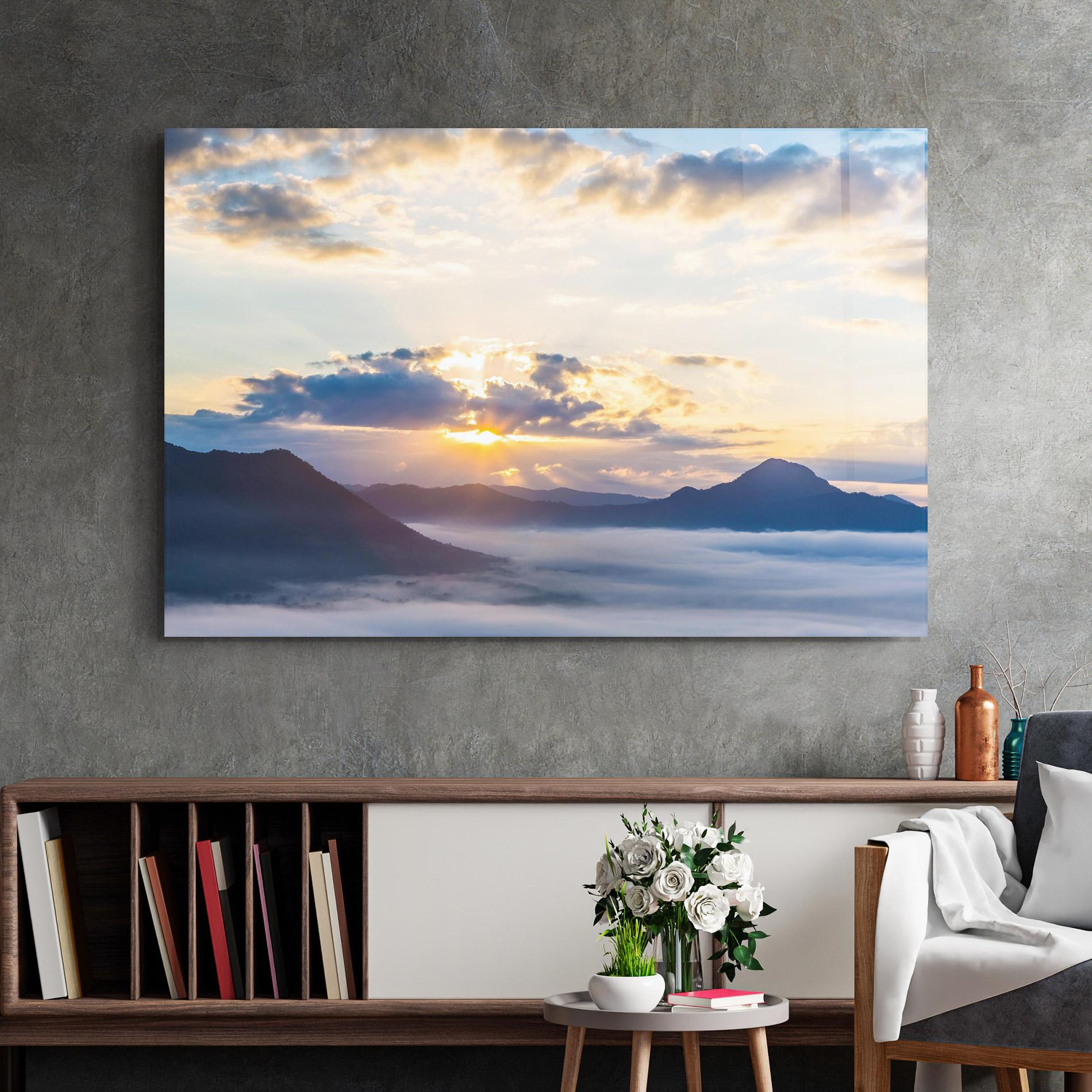 Üvegkép Fantastic Clouds mockup 2