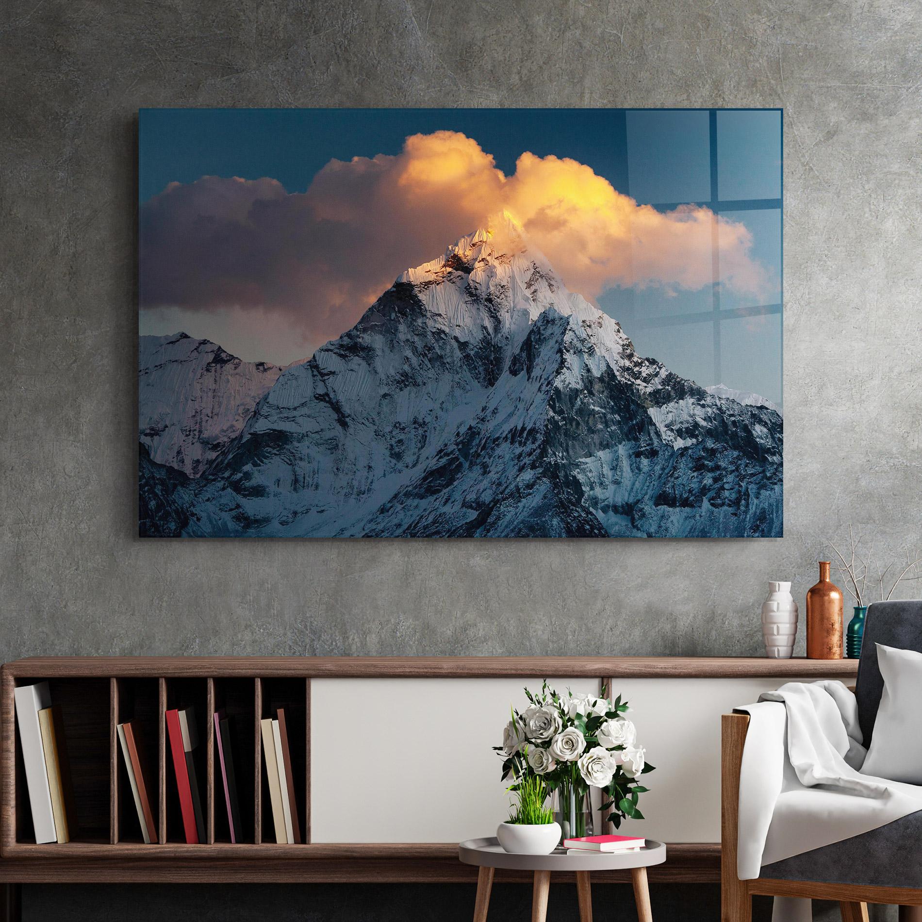 Üvegkép Orange Cloud Mountain mockup 2