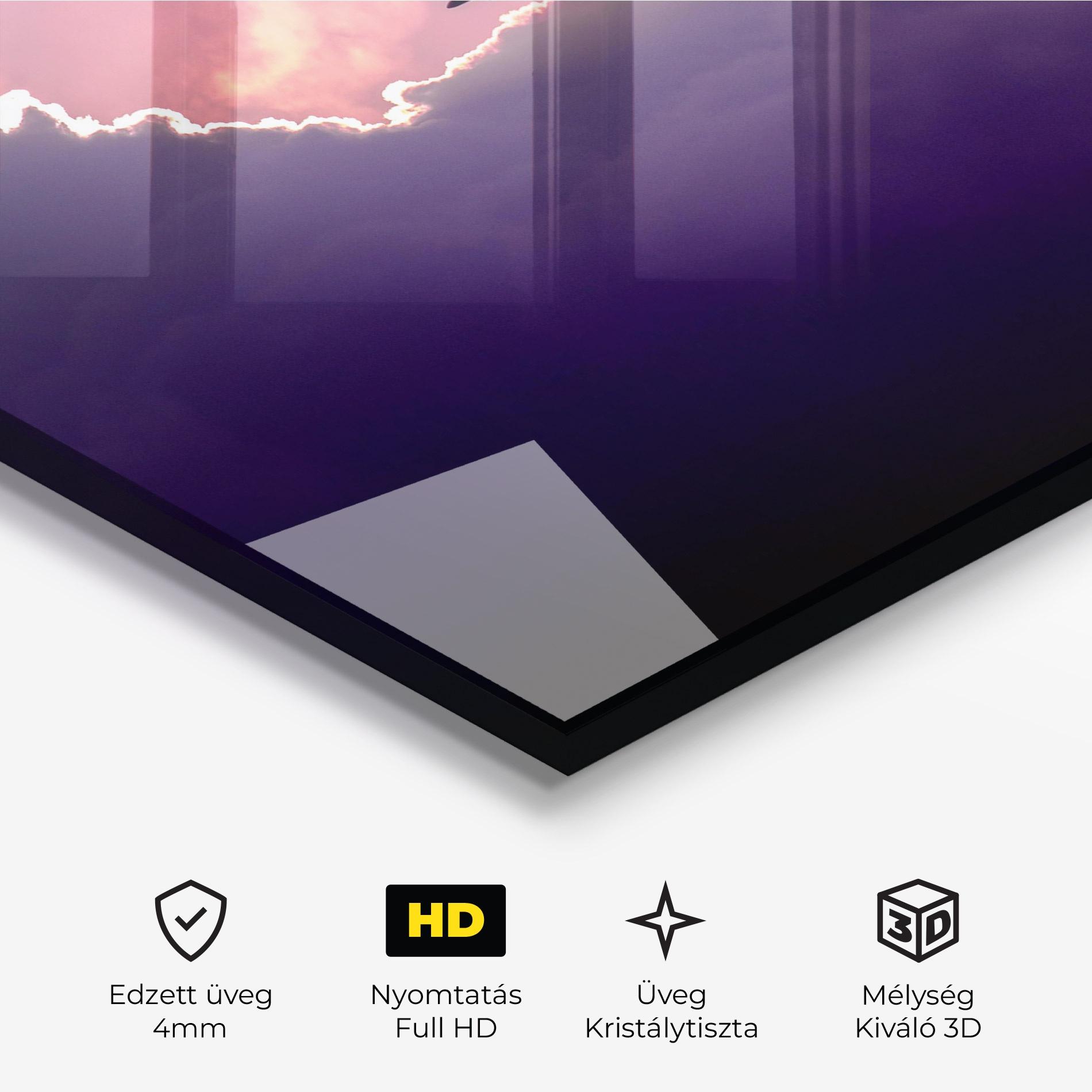 Üvegkép Big Purple Cloud mockup 3