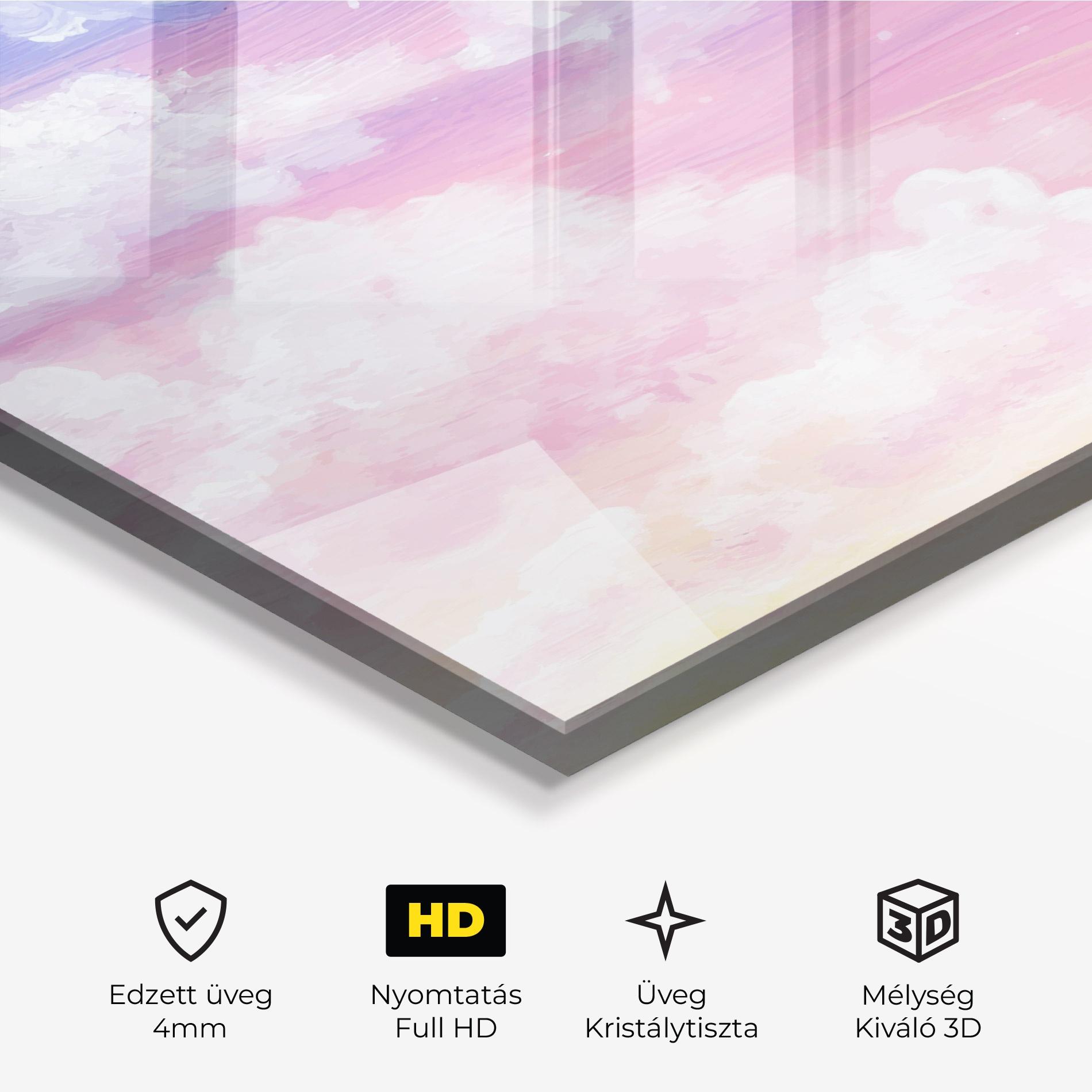 Üvegkép Cloud Paint Texture mockup 3