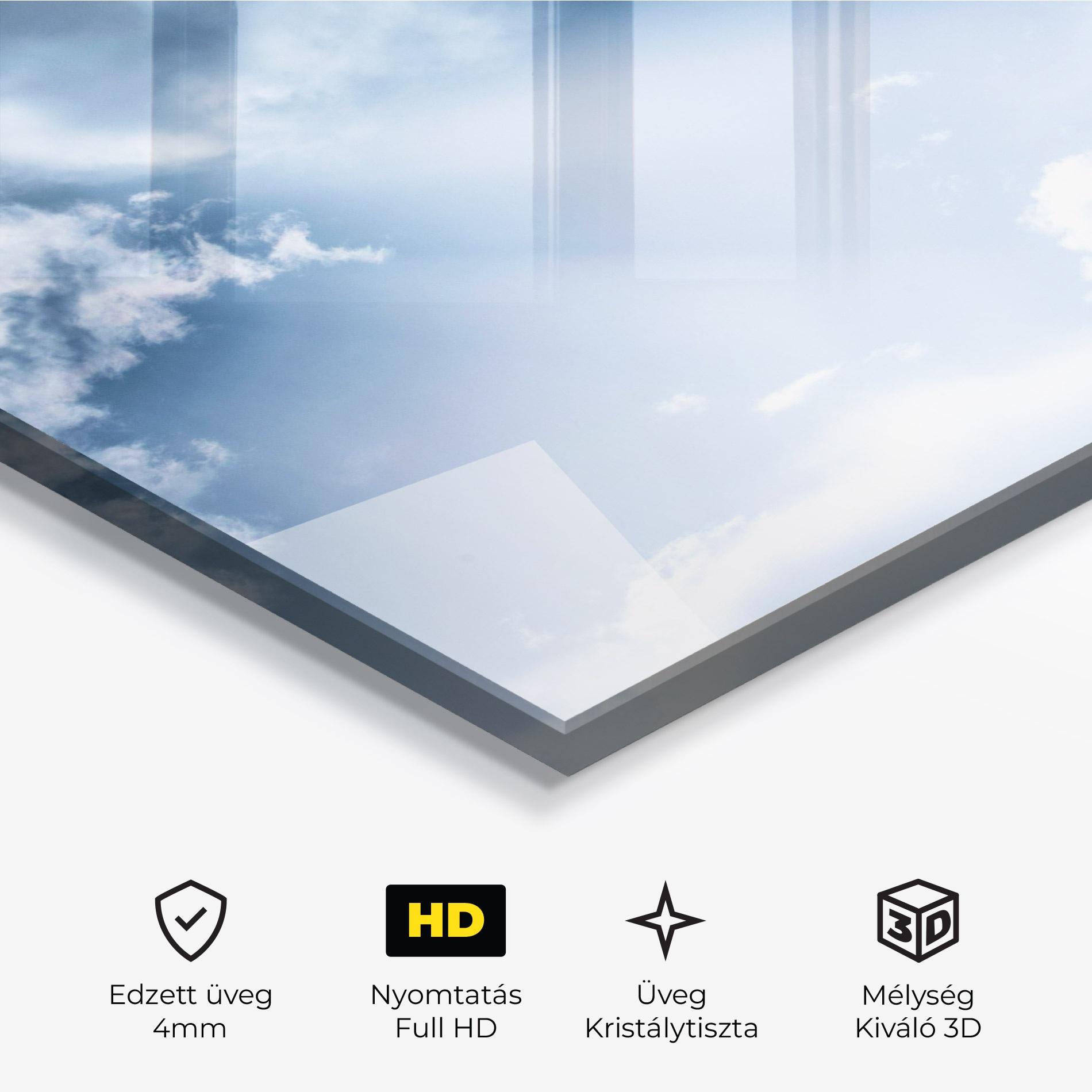 Üvegkép Dark Blue Sky mockup 3