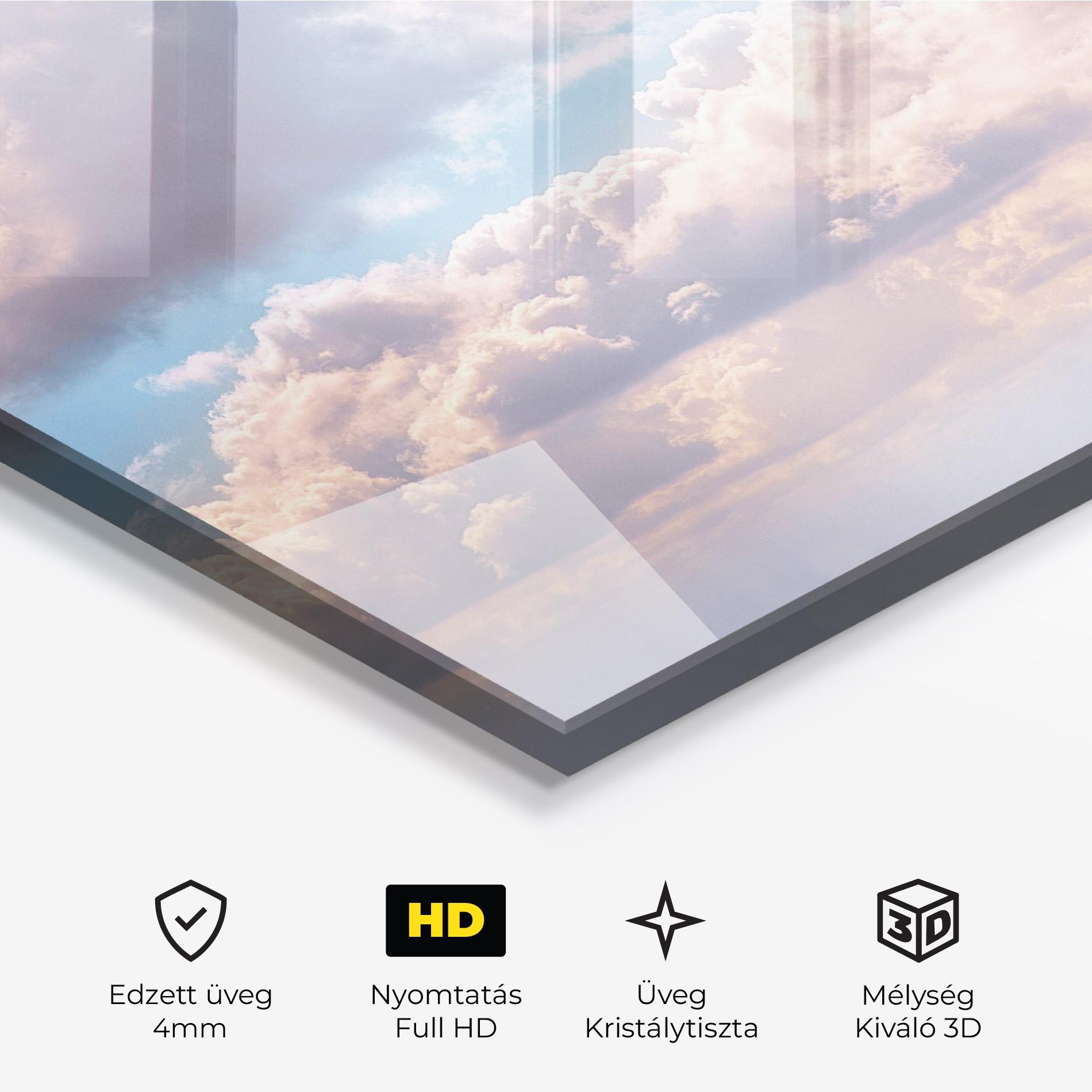 Üvegkép Dreamy Clouds mockup 3