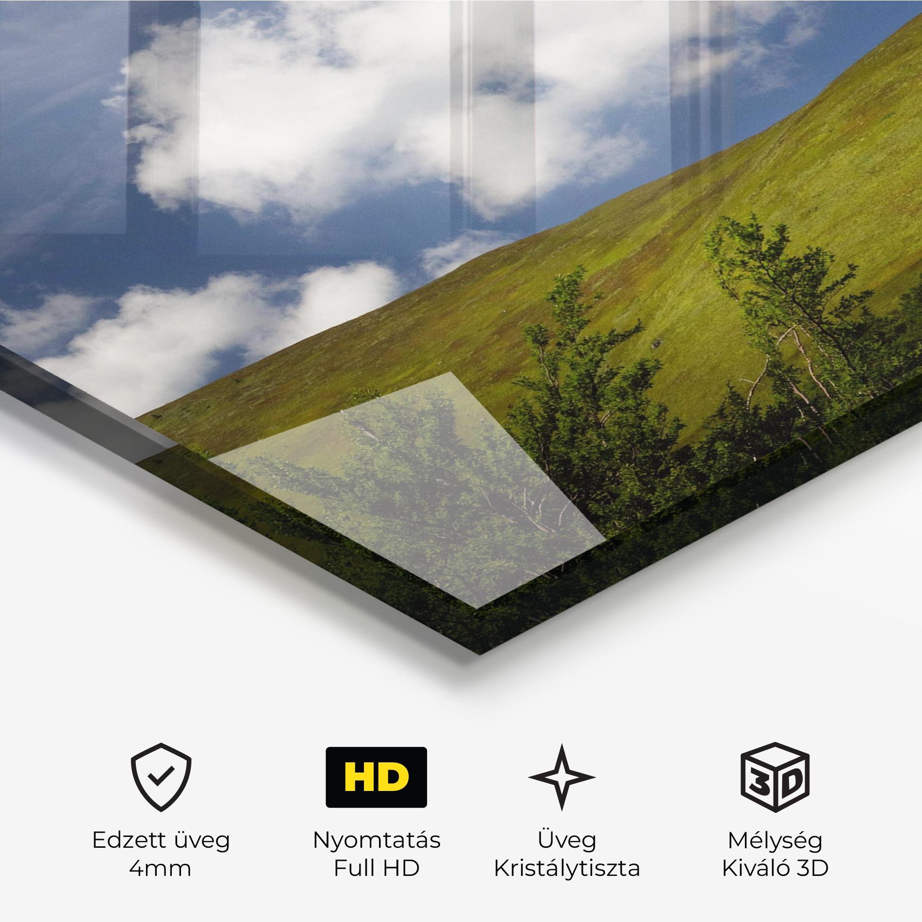 Üvegkép Grass View Cloud mockup 3