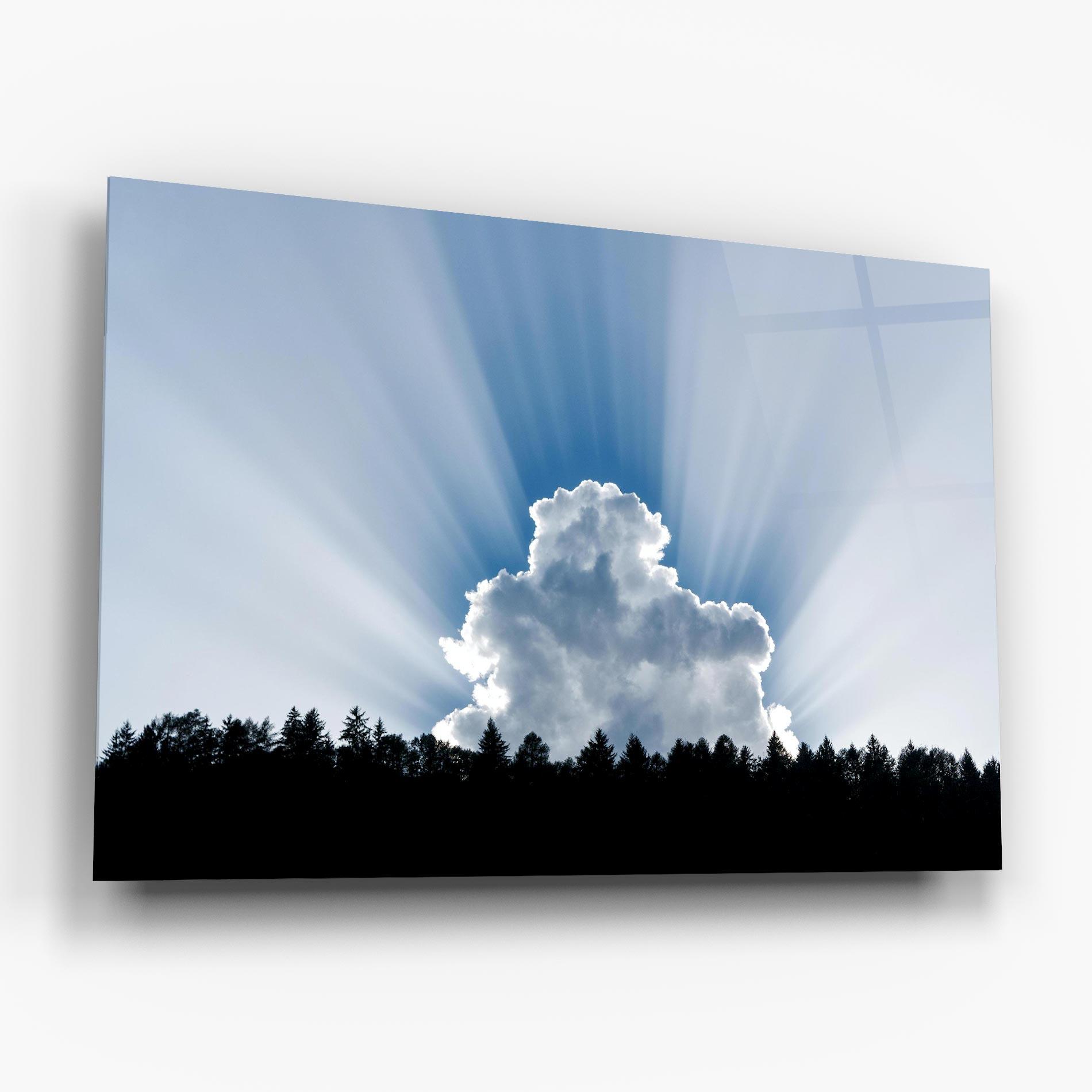 Üvegkép Big White Cloud Light mockup 6