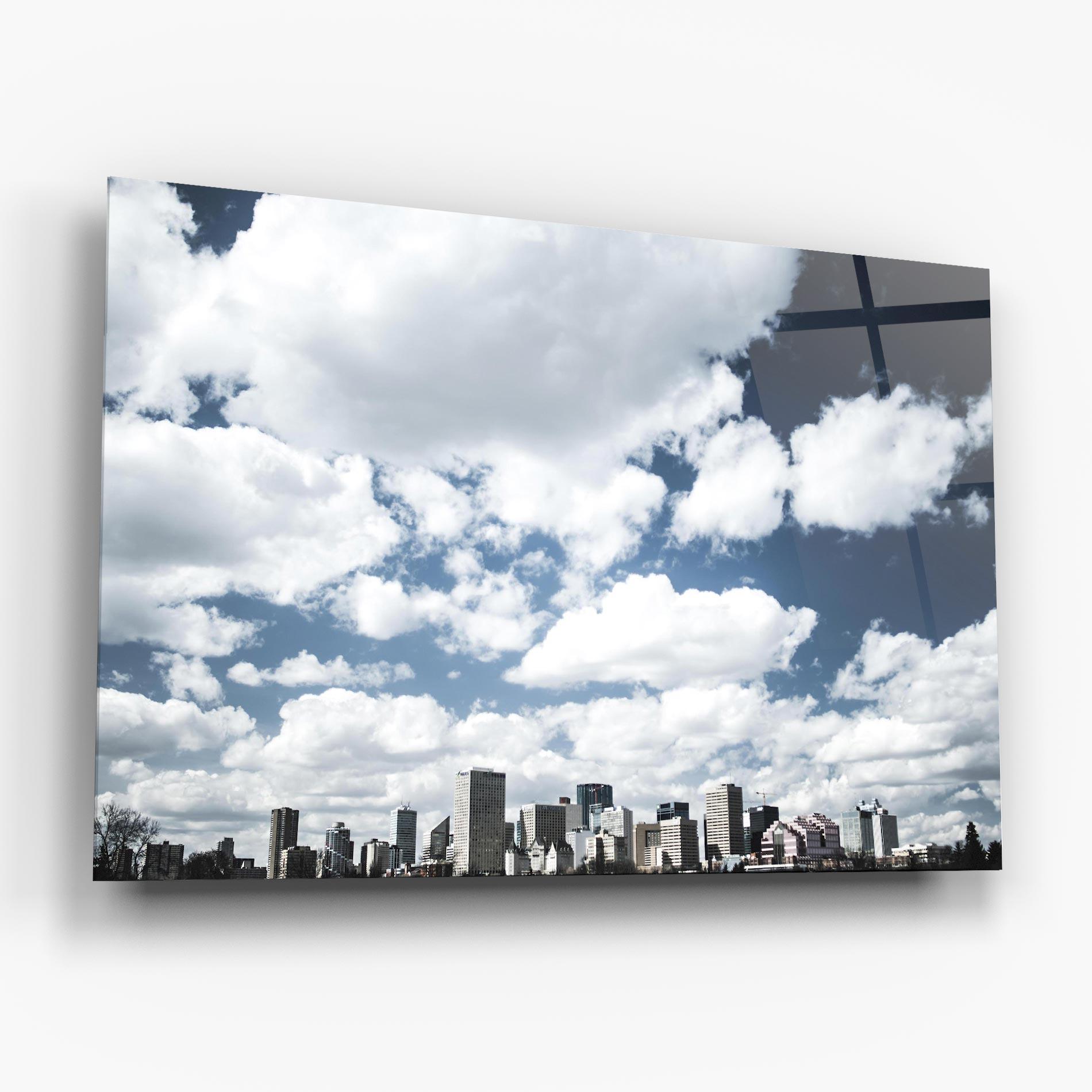 Üvegkép Clouds Over City mockup 6