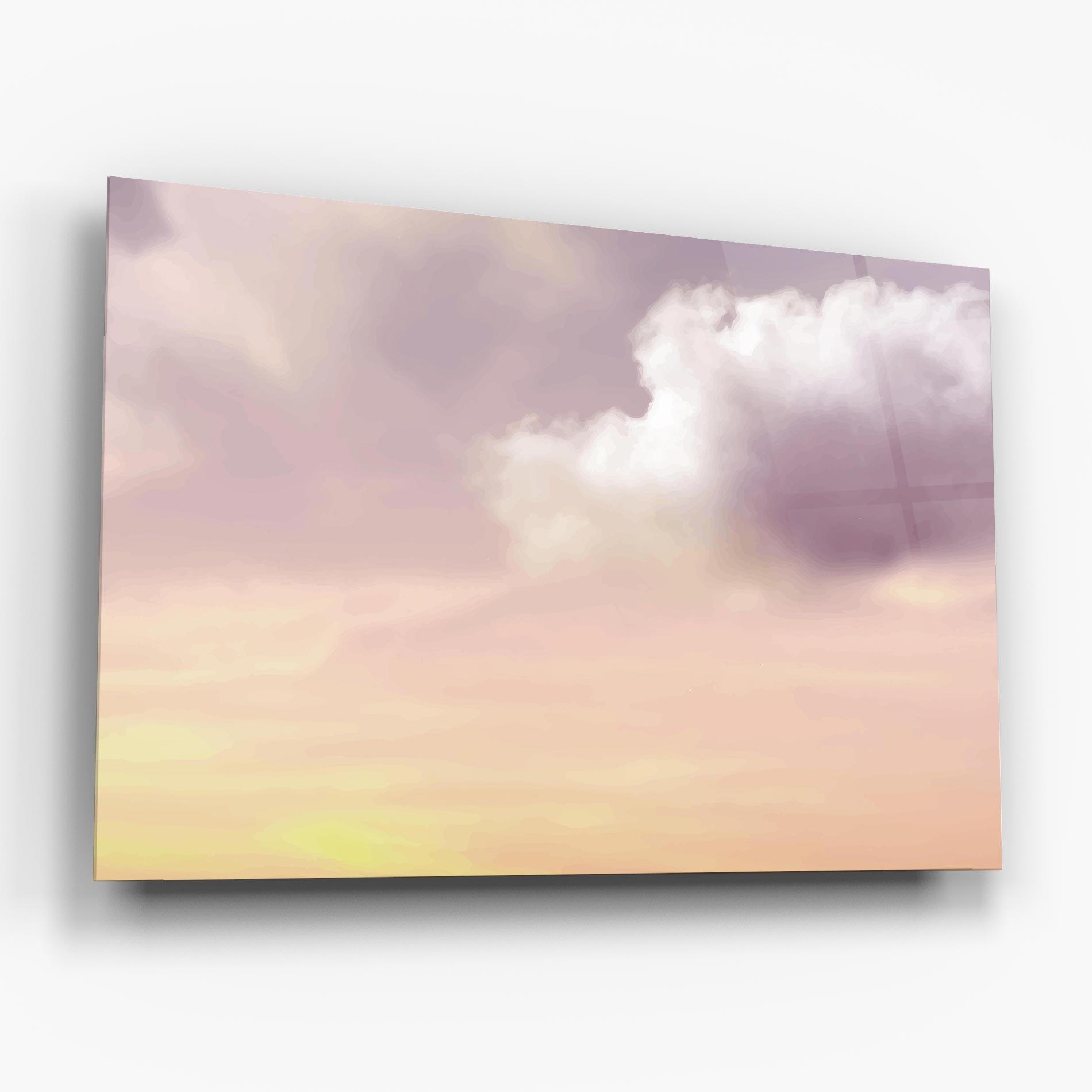 Üvegkép Clouds Watercolor Cream mockup 6