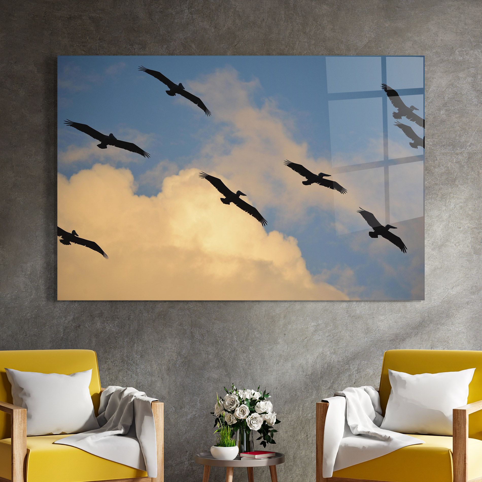 Bird Shilouette Cloud mockup 4