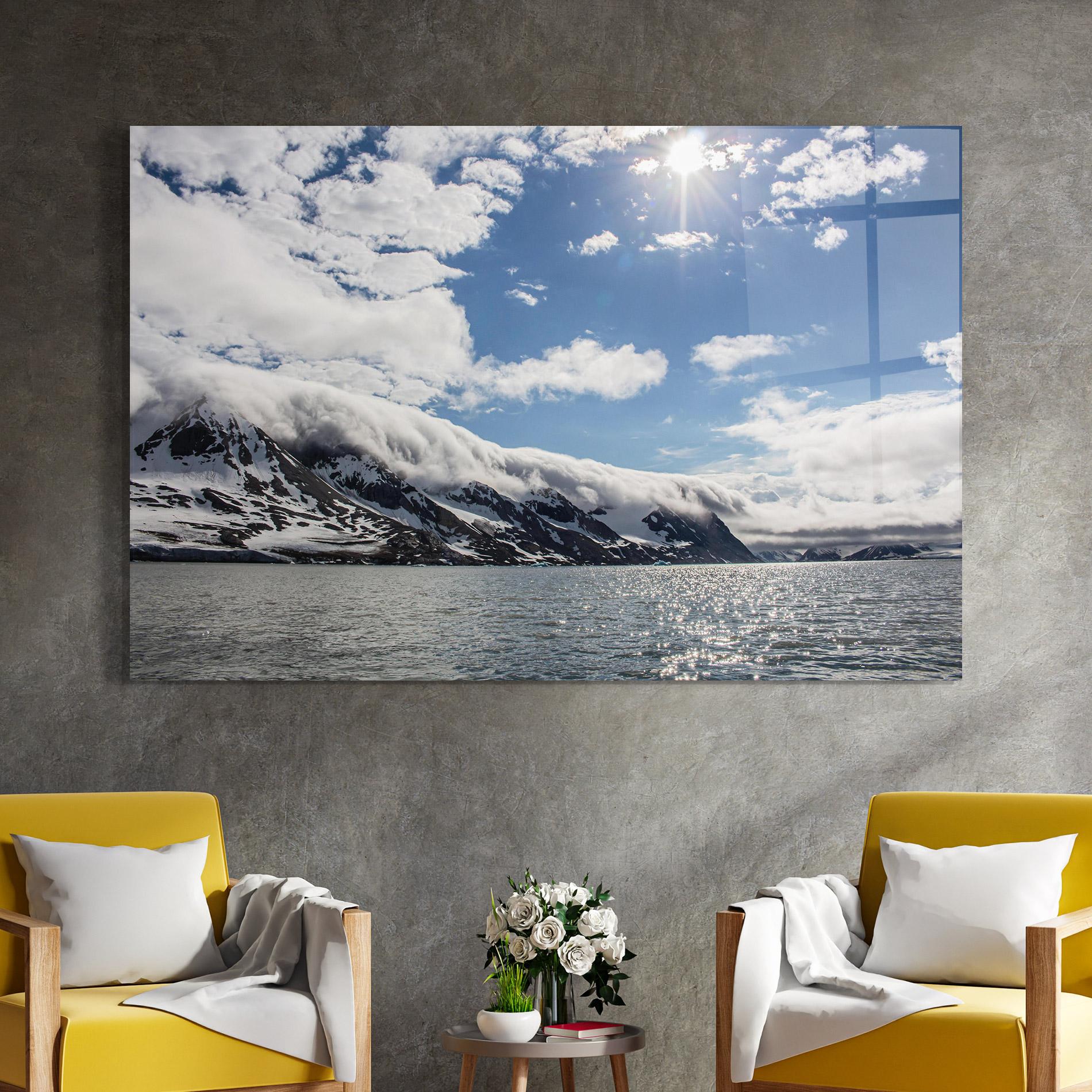 Üvegkép Clouds Over Ice mockup 4