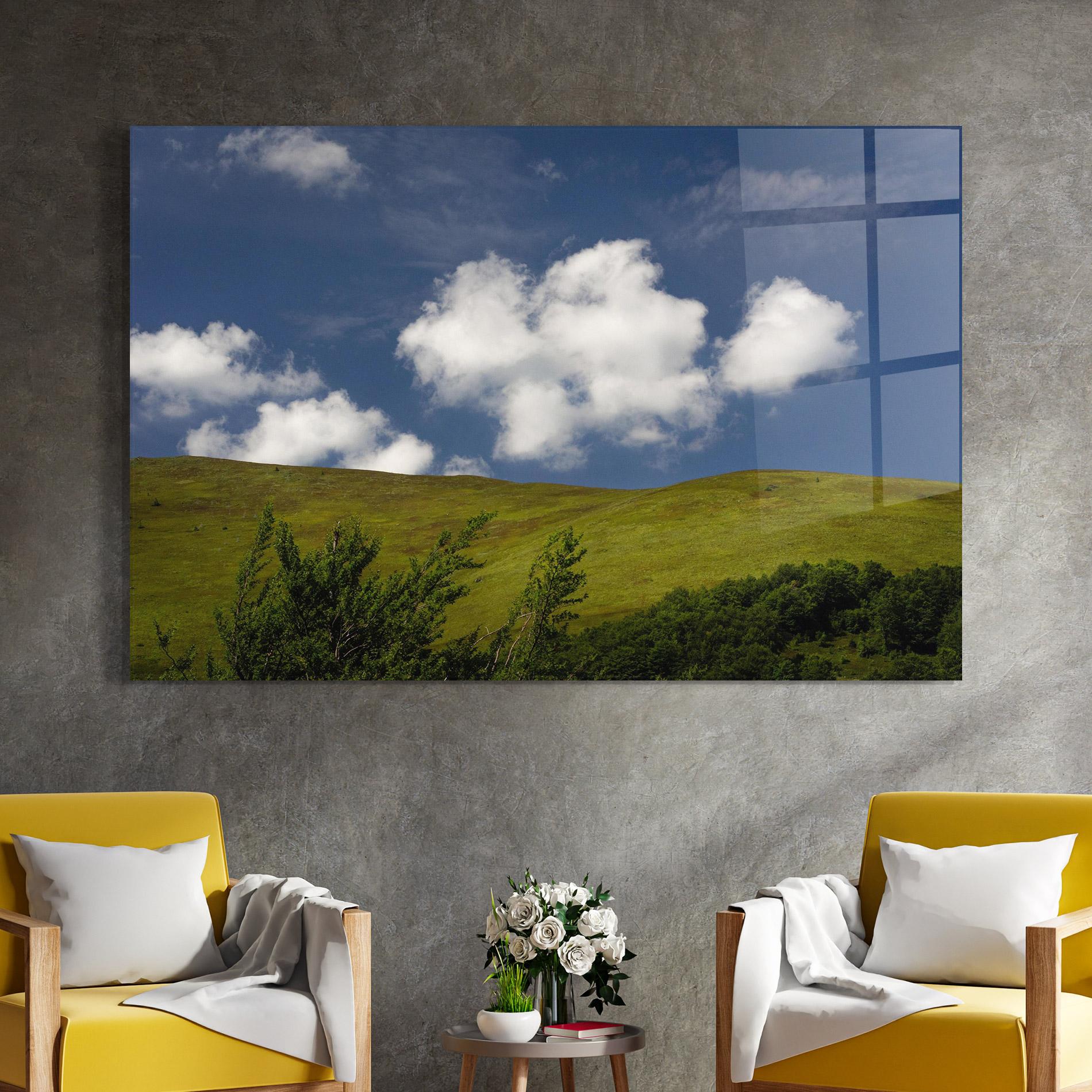 Üvegkép Grass View Cloud mockup 4