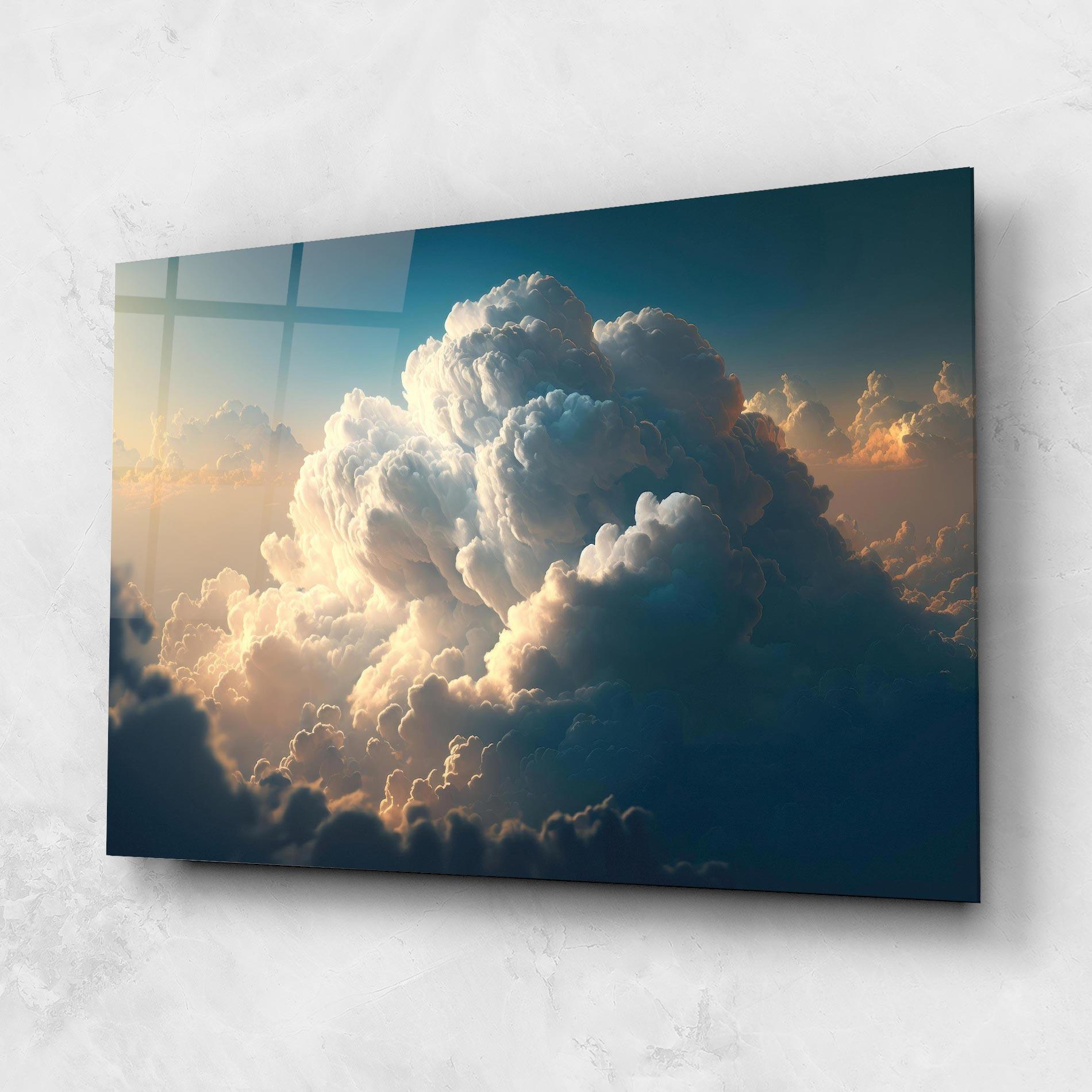 Üvegkép Big Puffy Clouds mockup 1