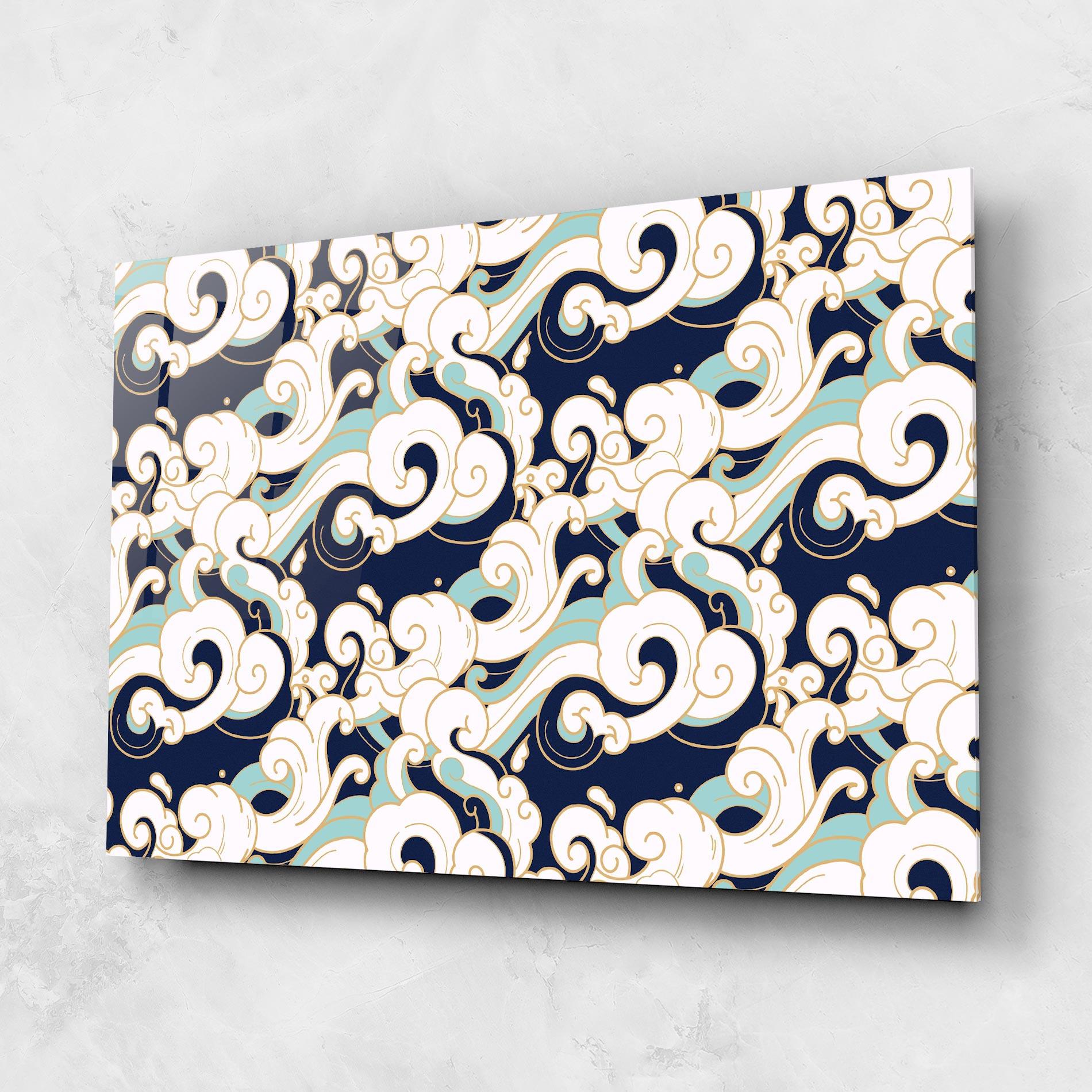 Üvegkép Blue Green Cloud mockup 1