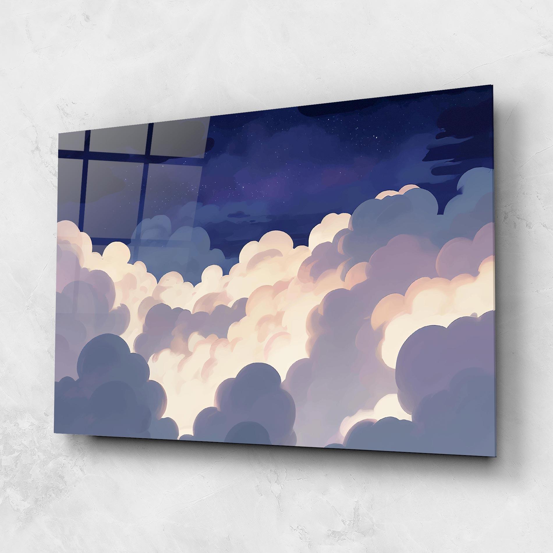 Üvegkép Cloud Art mockup 1