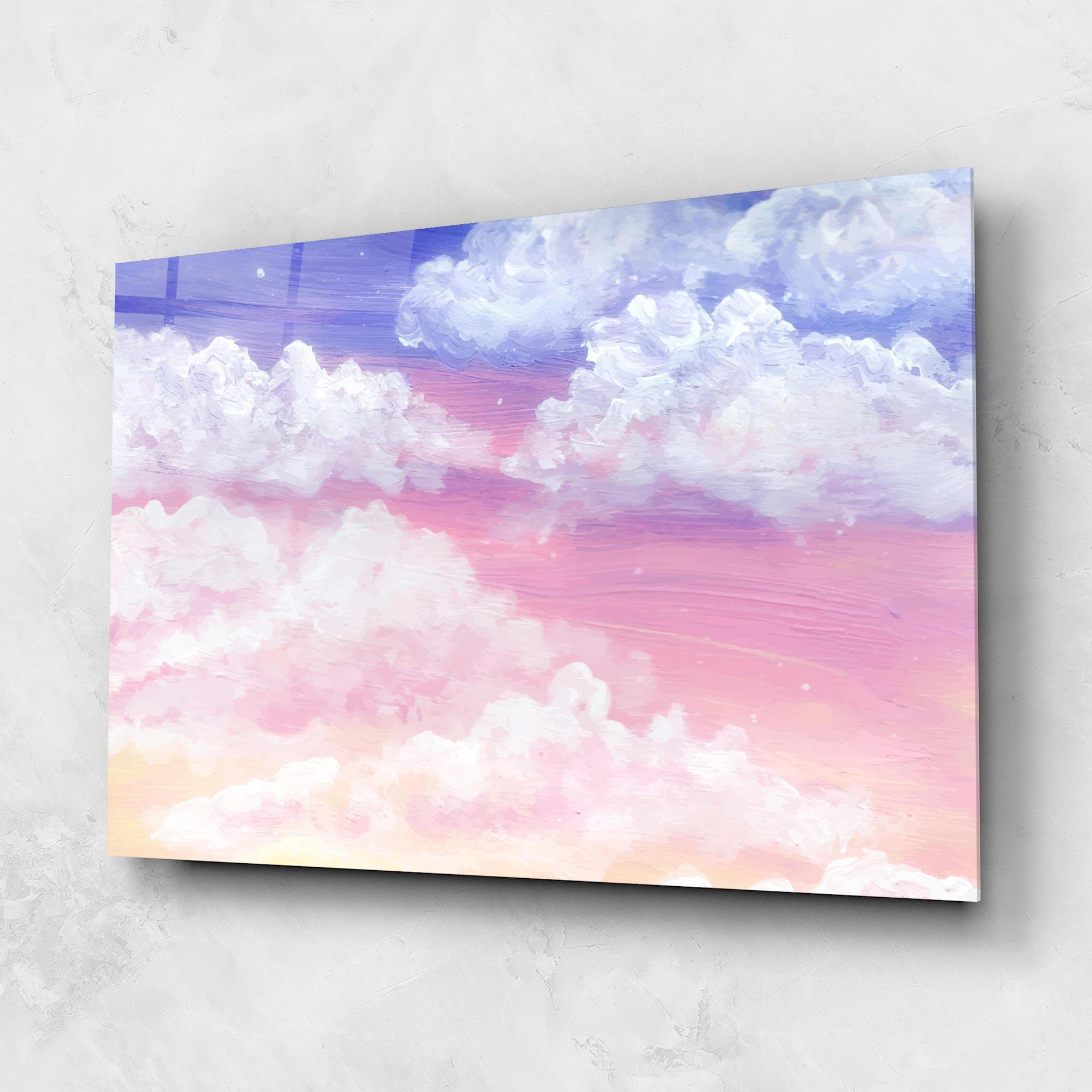 Üvegkép Cloud Paint Texture mockup 1
