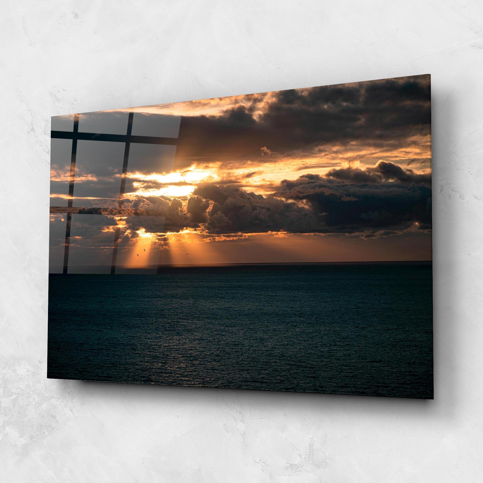 Üvegkép Cloudy Sunrise mockup 1