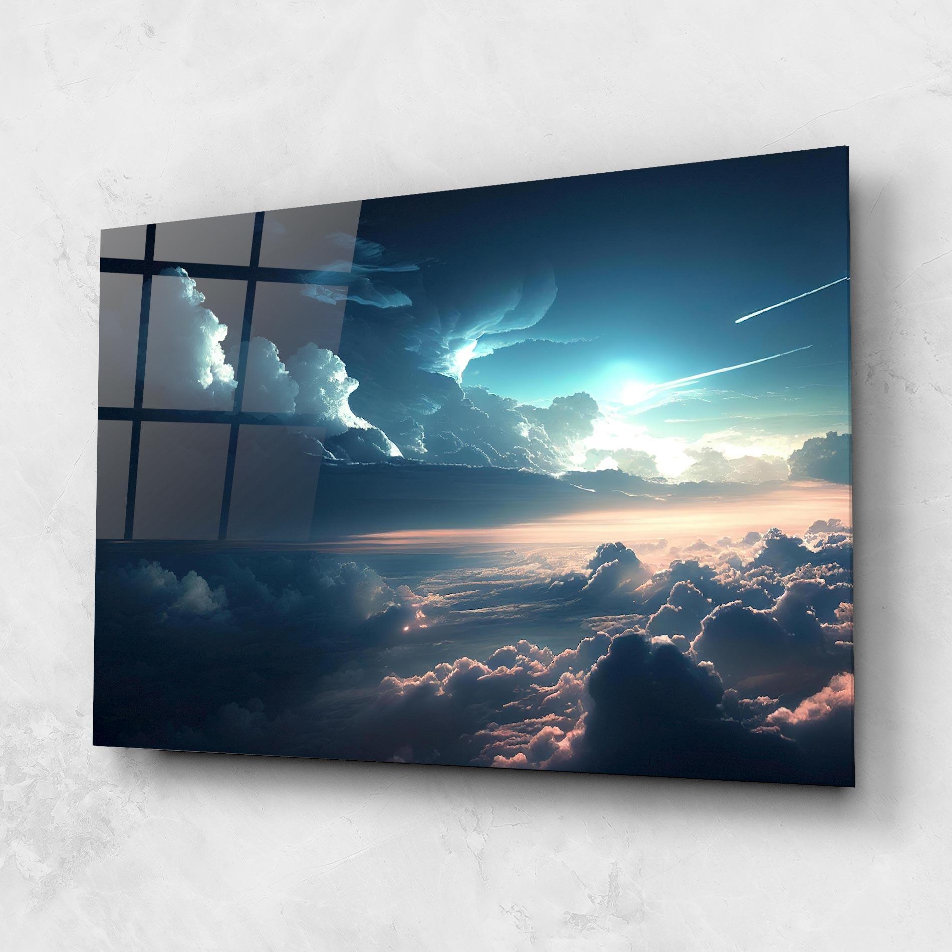 Üvegkép Dark Clouds mockup 1
