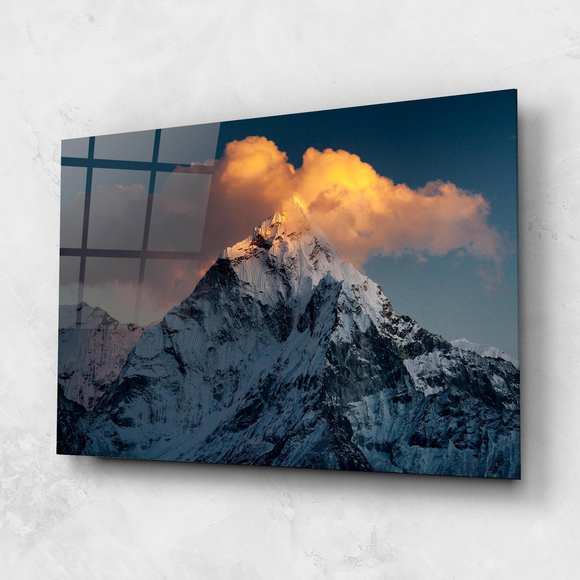Üvegkép Orange Cloud Mountain mockup 1