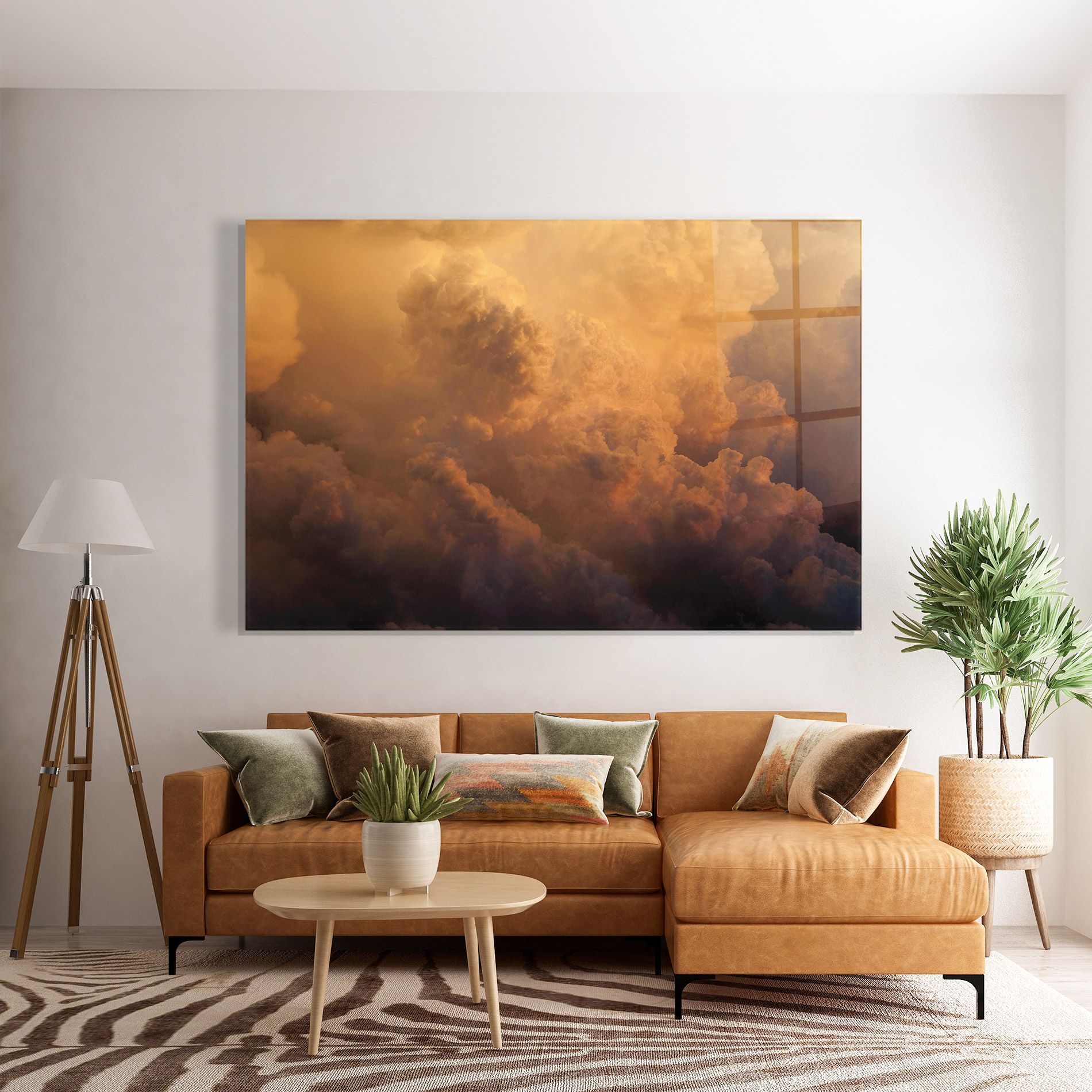 Brown Orange Clouds mockup 7