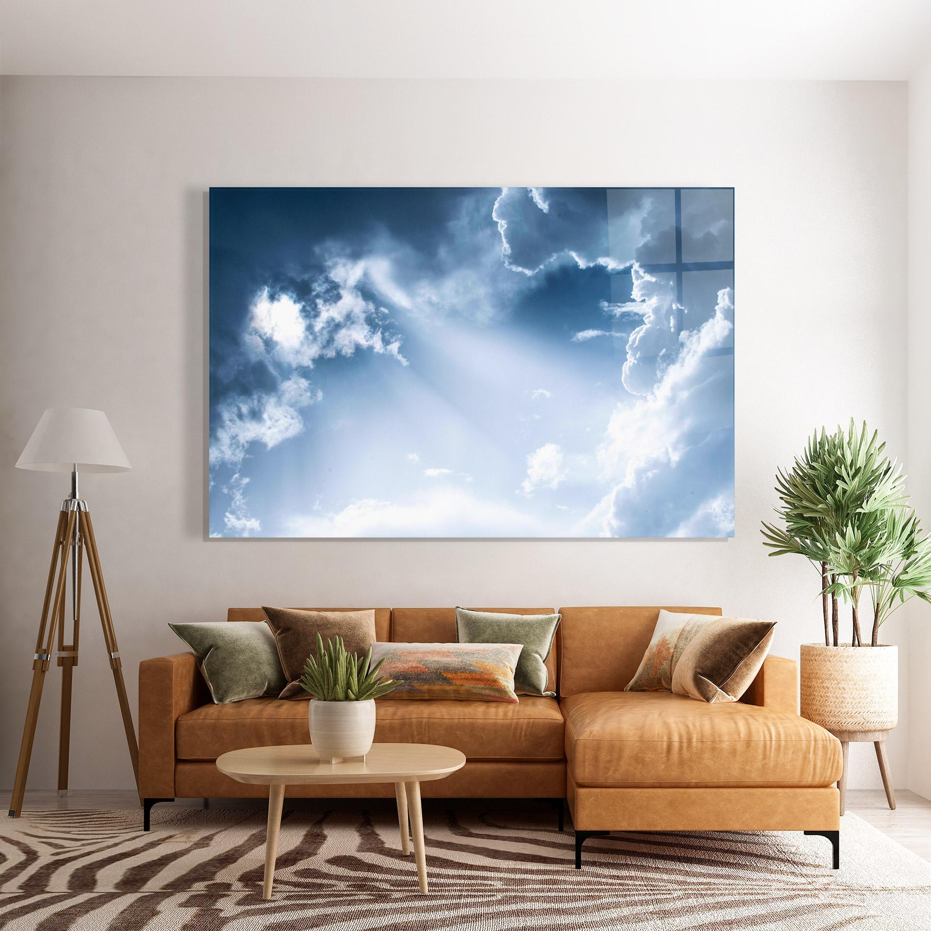 Üvegkép Dark Blue Sky mockup 7