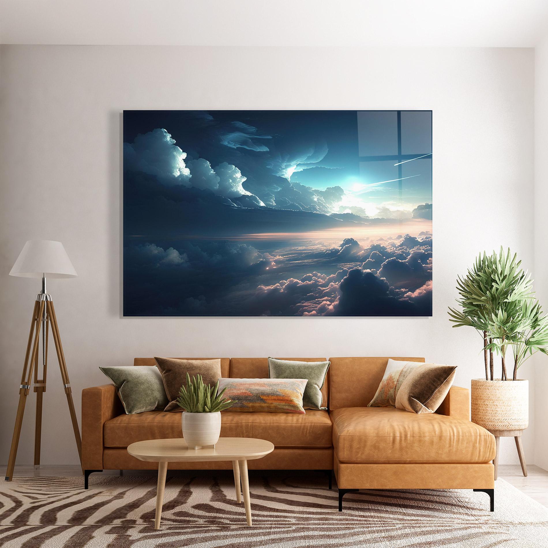 Üvegkép Dark Clouds mockup 7