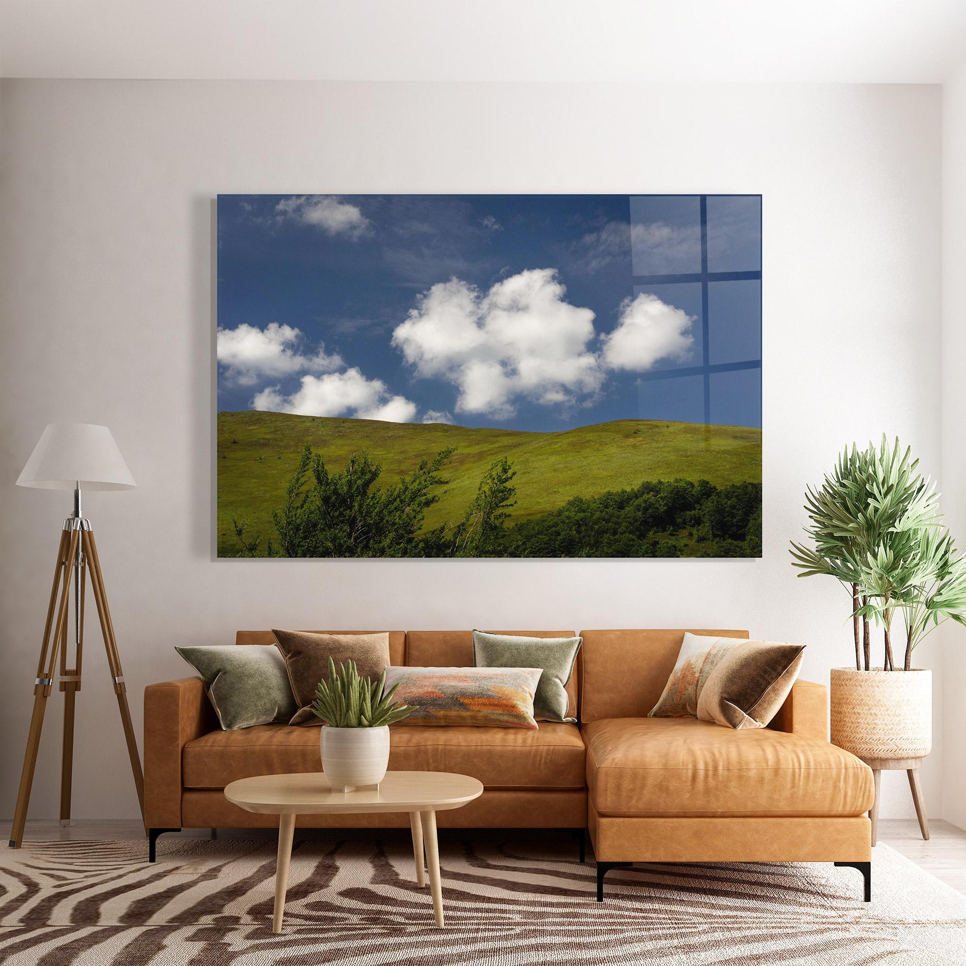 Üvegkép Grass View Cloud mockup 7