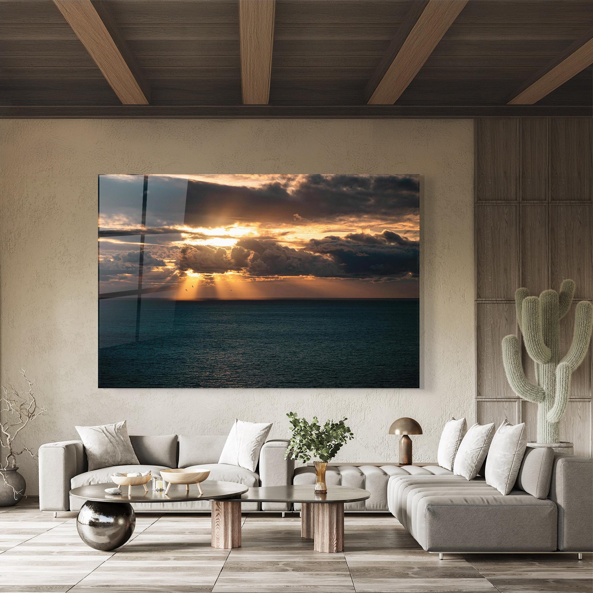 Üvegkép Cloudy Sunrise mockup 8