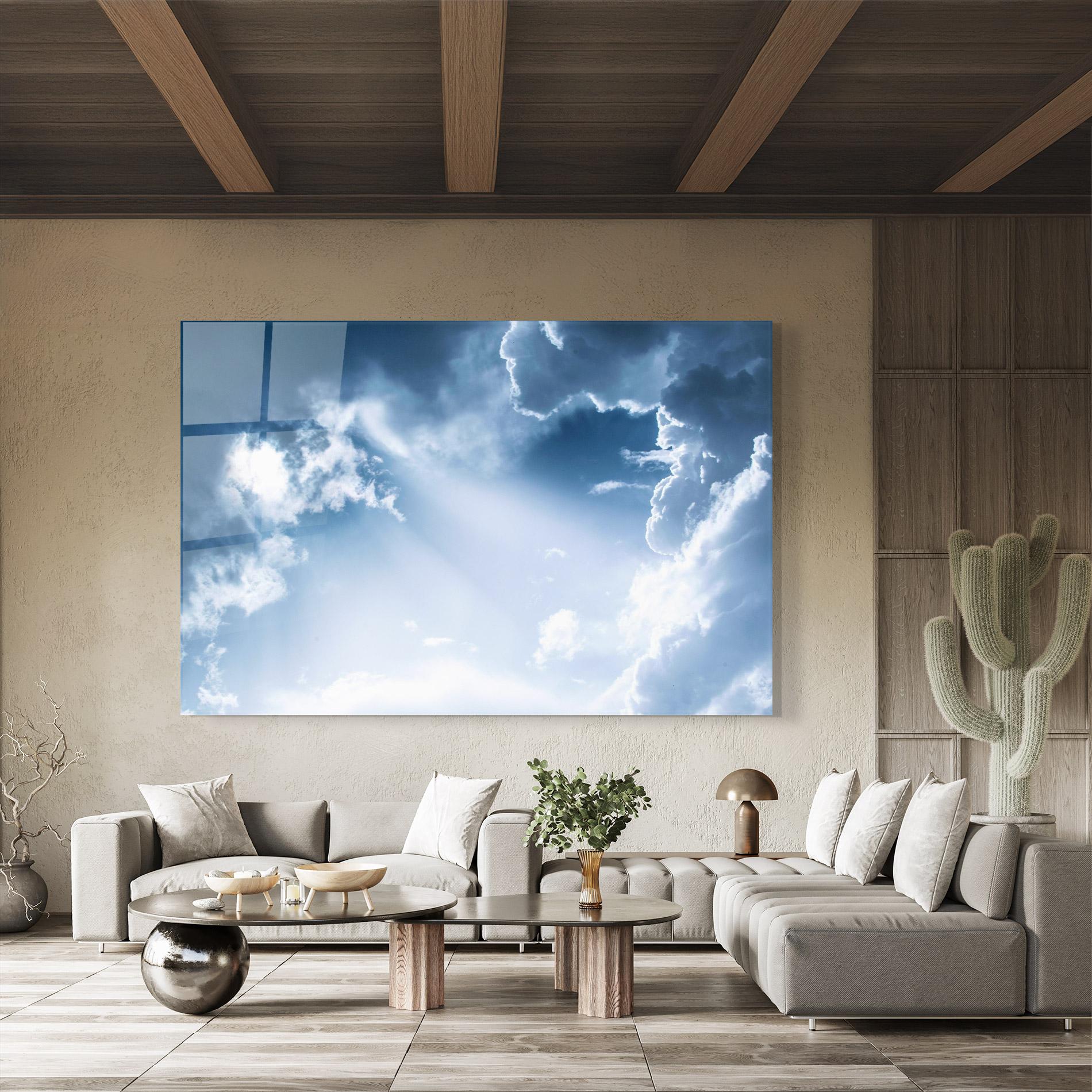 Üvegkép Dark Blue Sky mockup 8