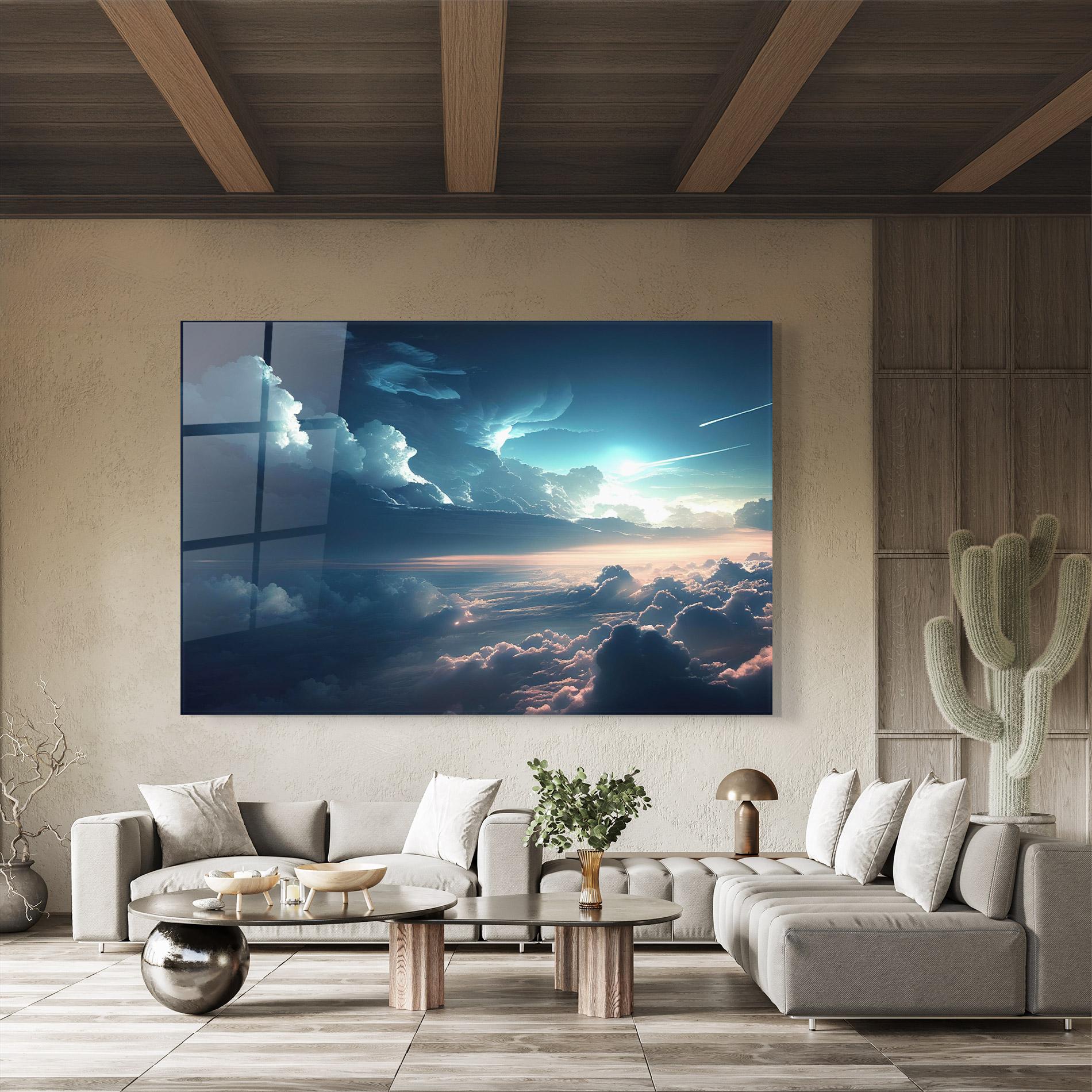 Üvegkép Dark Clouds mockup 8