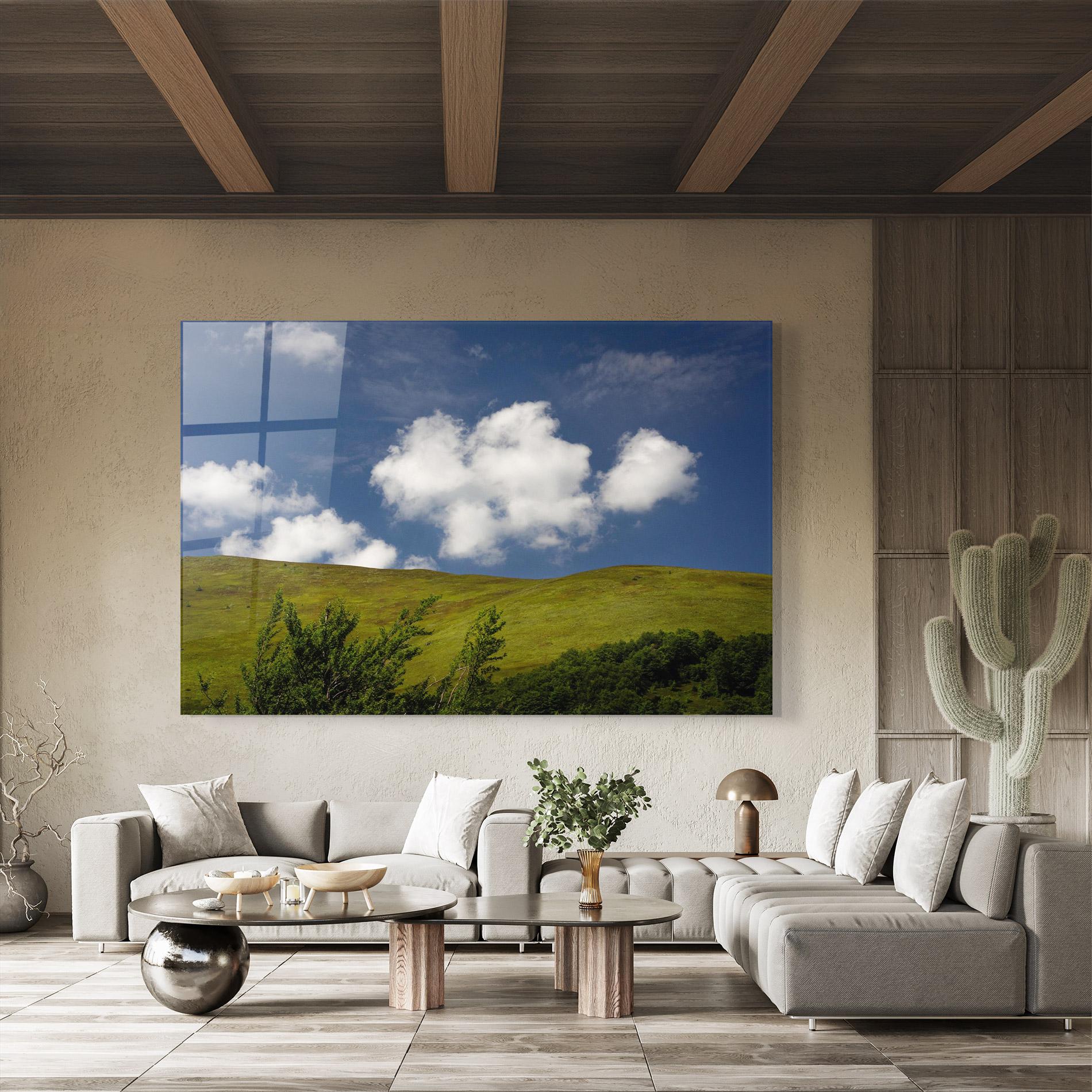 Üvegkép Grass View Cloud mockup 8