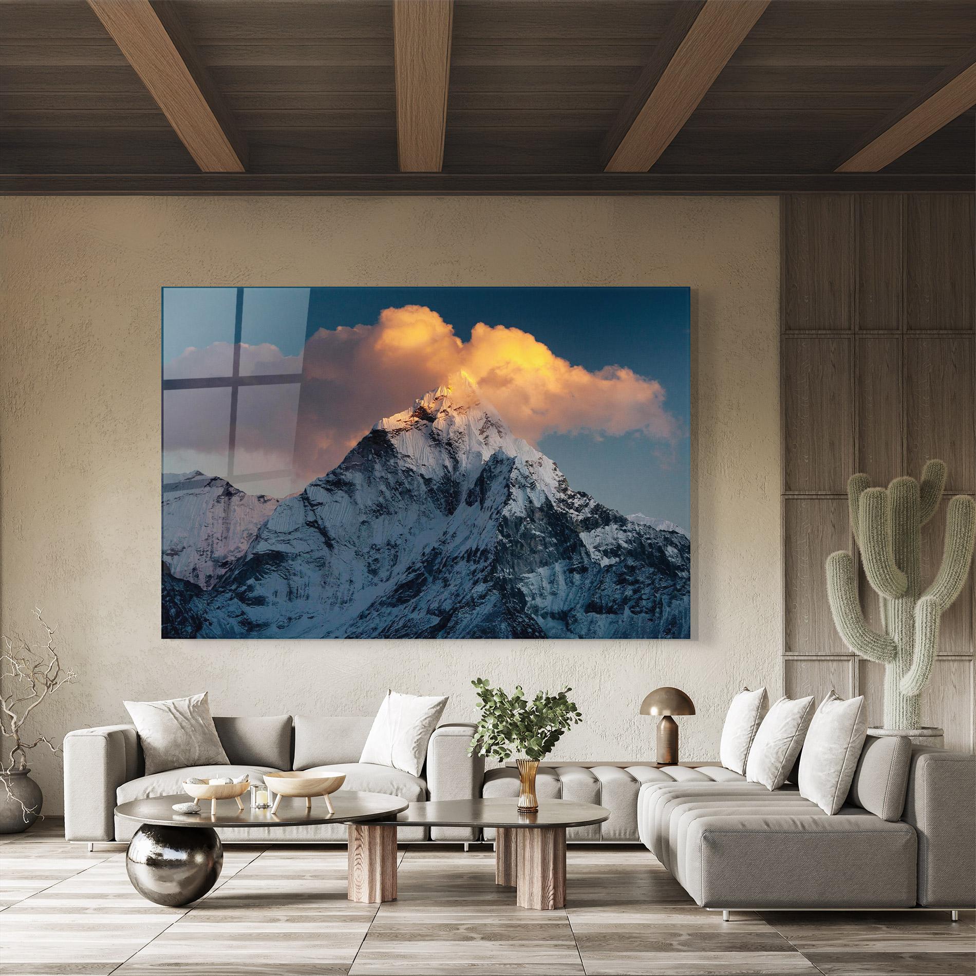 Üvegkép Orange Cloud Mountain mockup 8