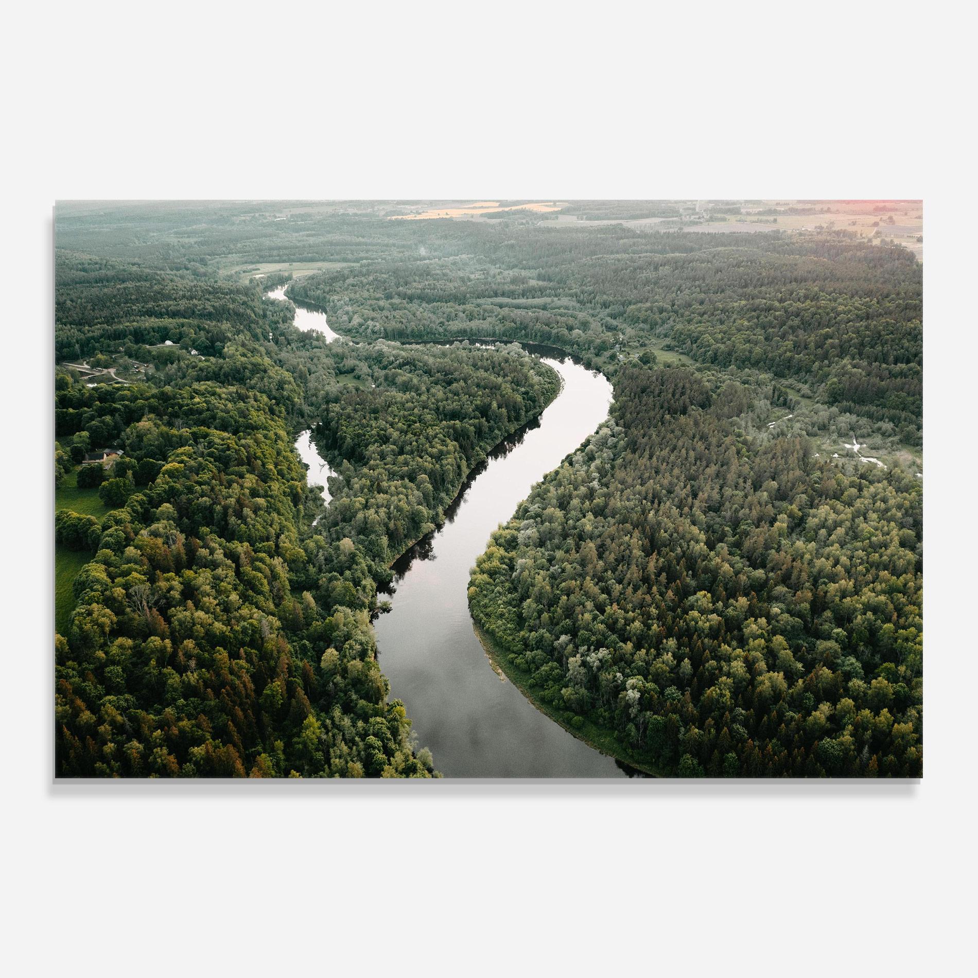 Üvegkép Forest Big River mockup 0