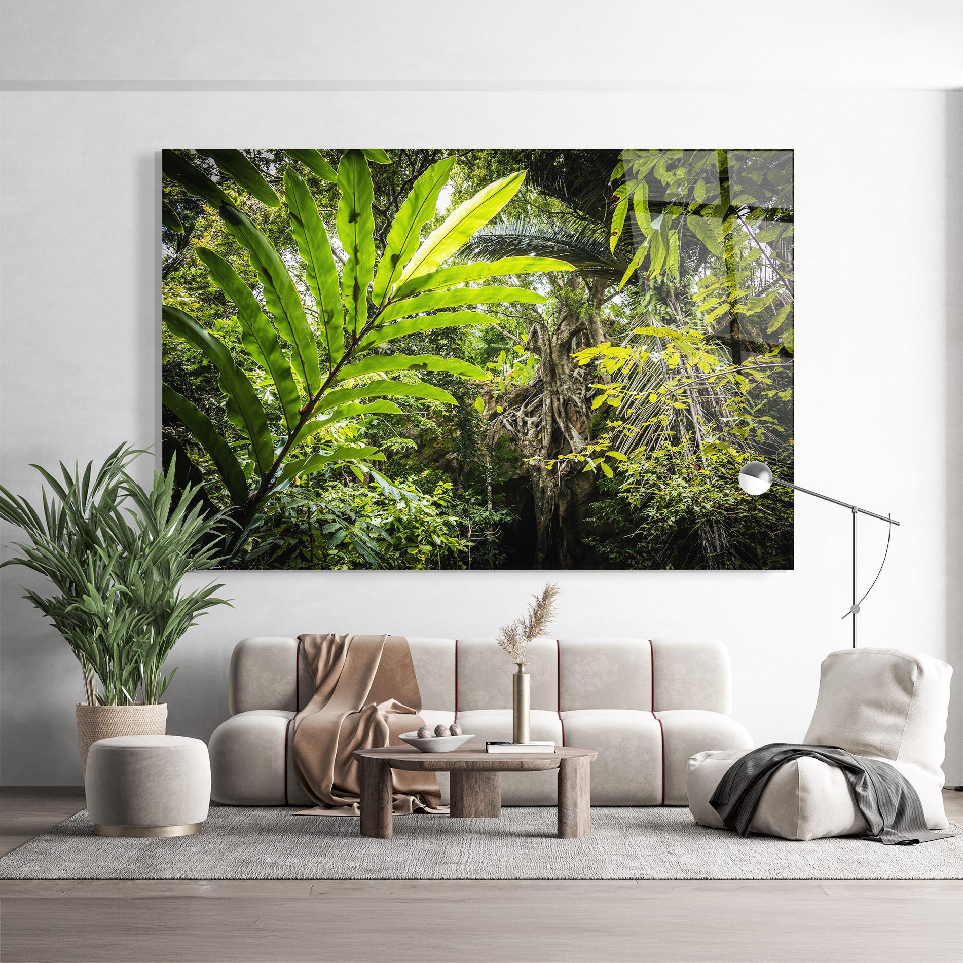 Üvegkép Big Leaf Forest mockup 9