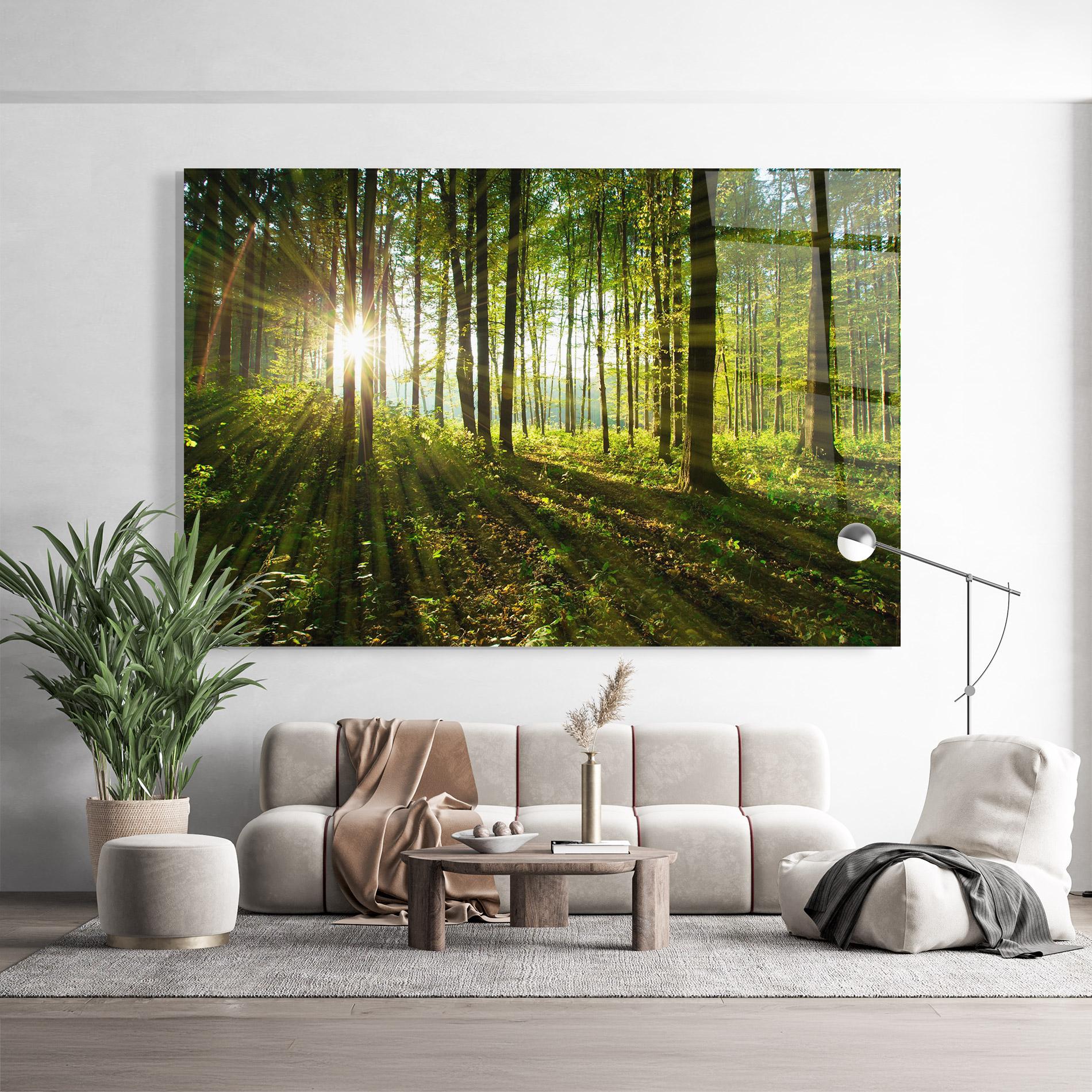 Üvegkép Green Light Forest mockup 9