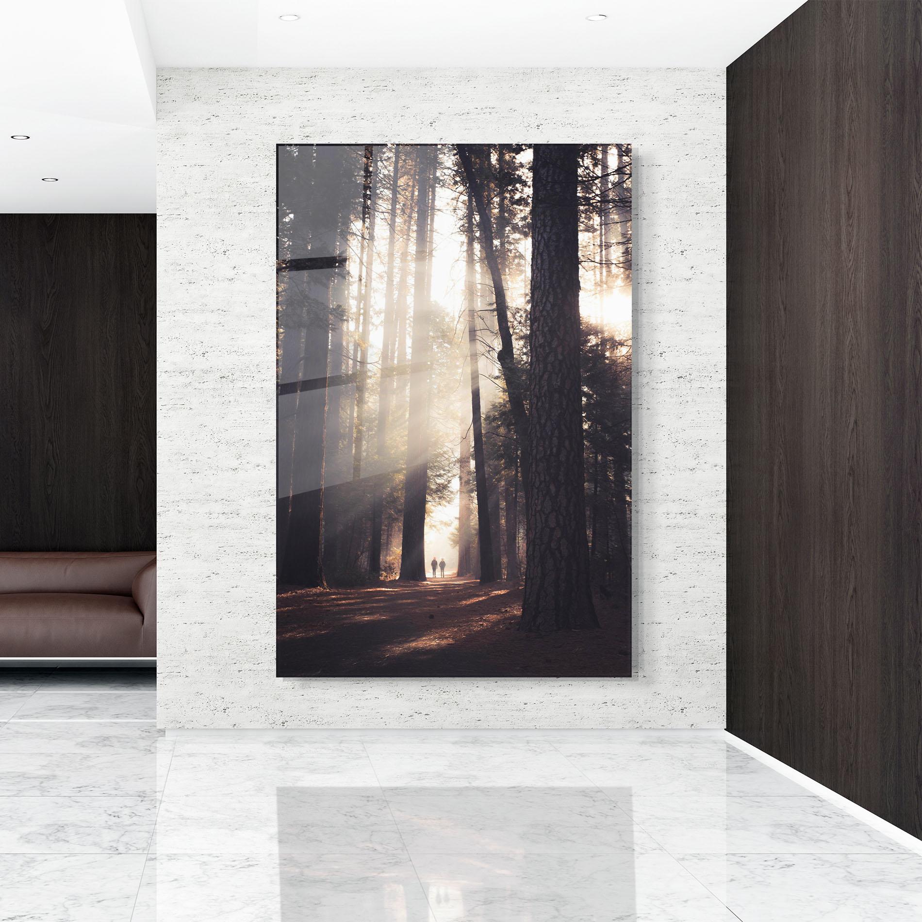 Üvegkép Foggy Couple Forest mockup 9