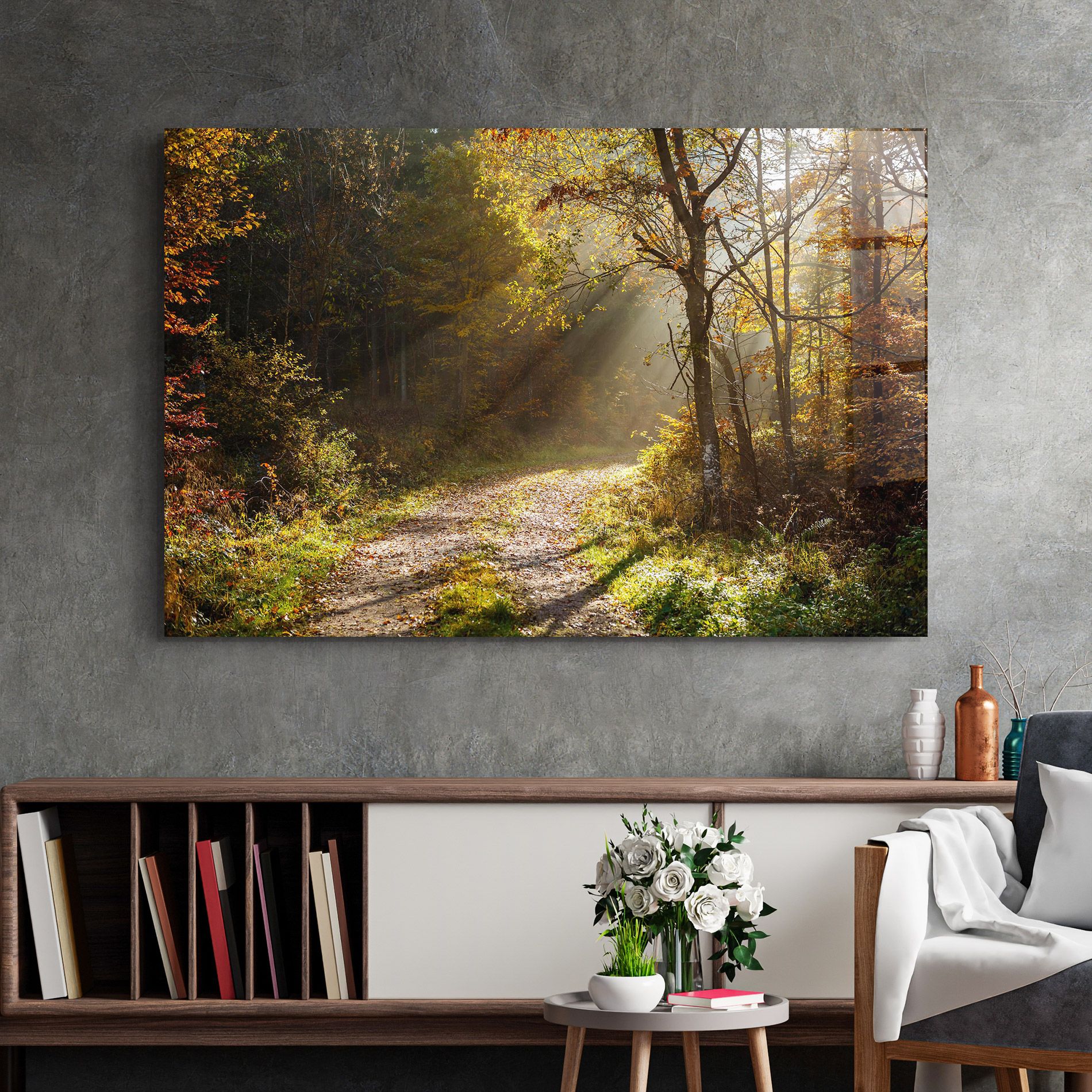 Autumn Trees Sun mockup 2