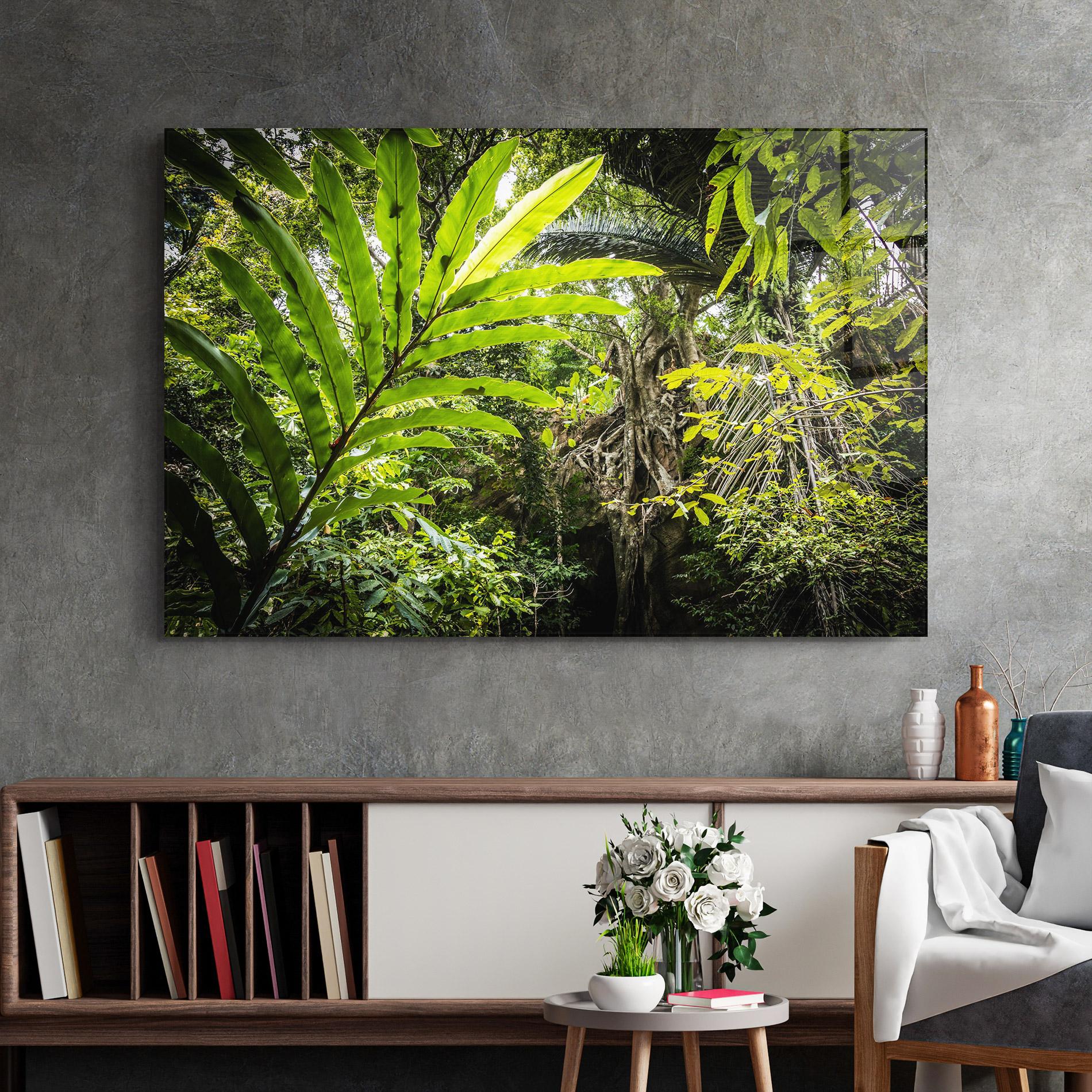 Üvegkép Big Leaf Forest mockup 2