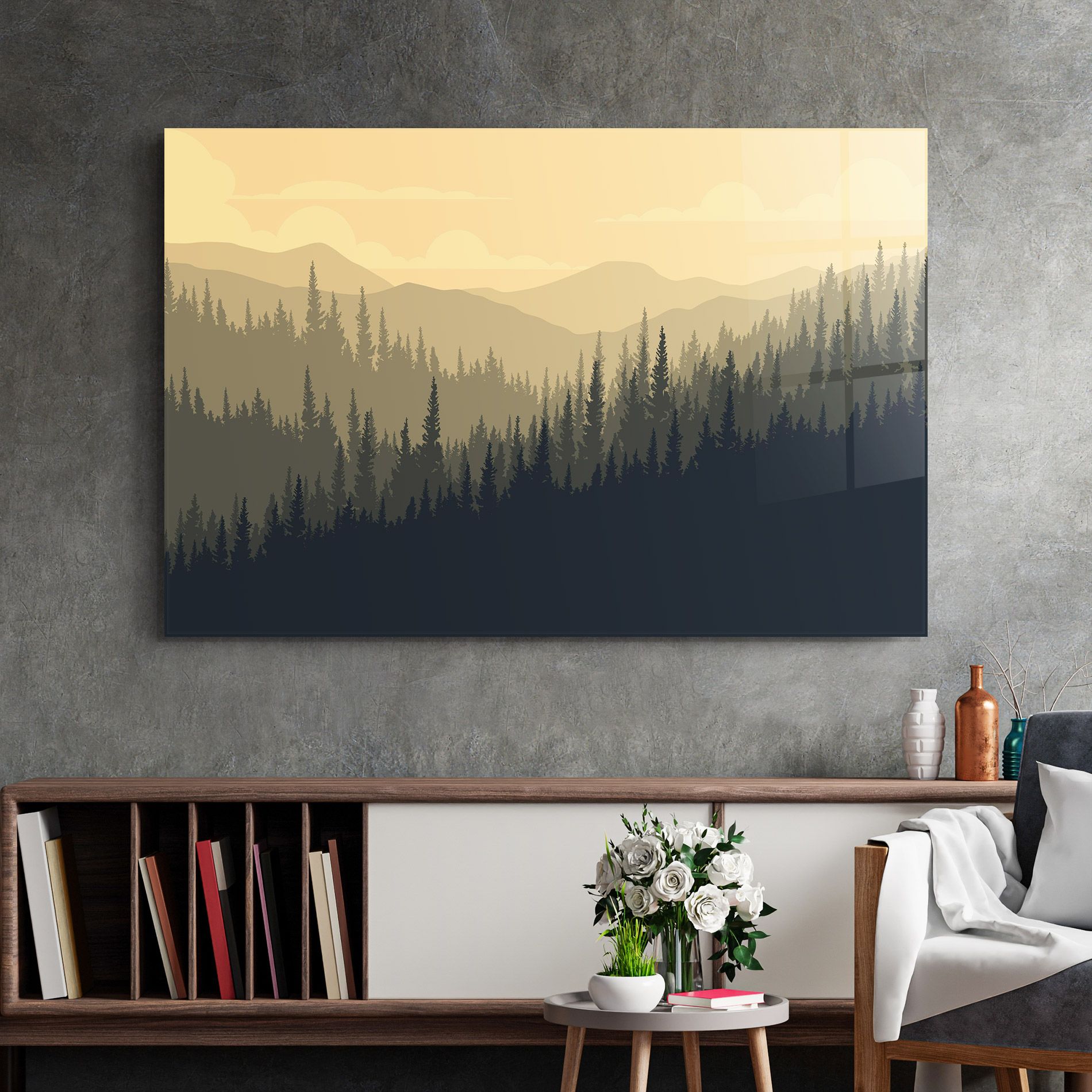 Cream Foggy Forest mockup 2