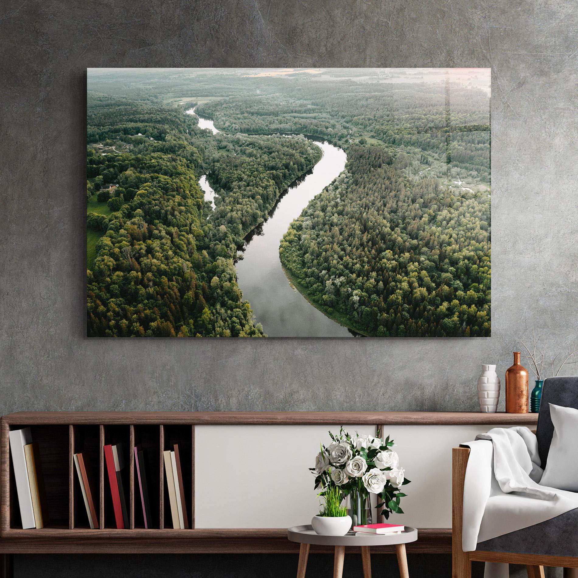 Üvegkép Forest Big River mockup 2