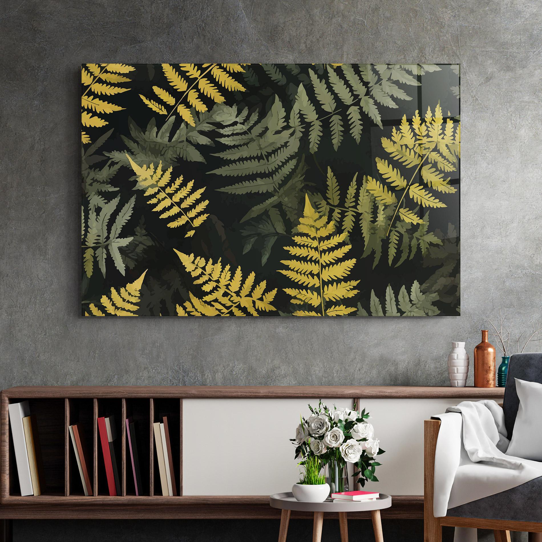 Üvegkép Yellow Leaves Forest mockup 2