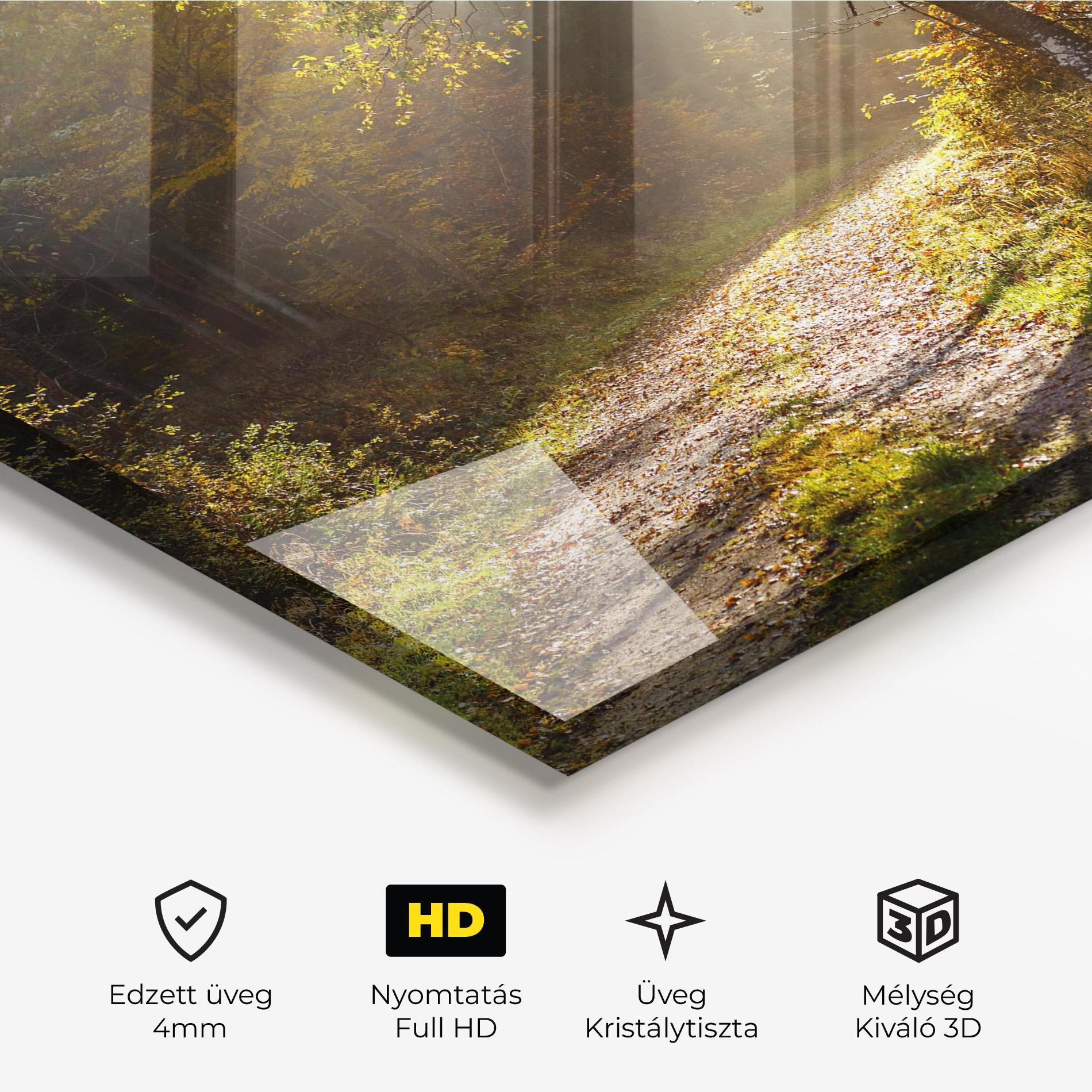 Üvegkép Autumn Trees Sun mockup 3