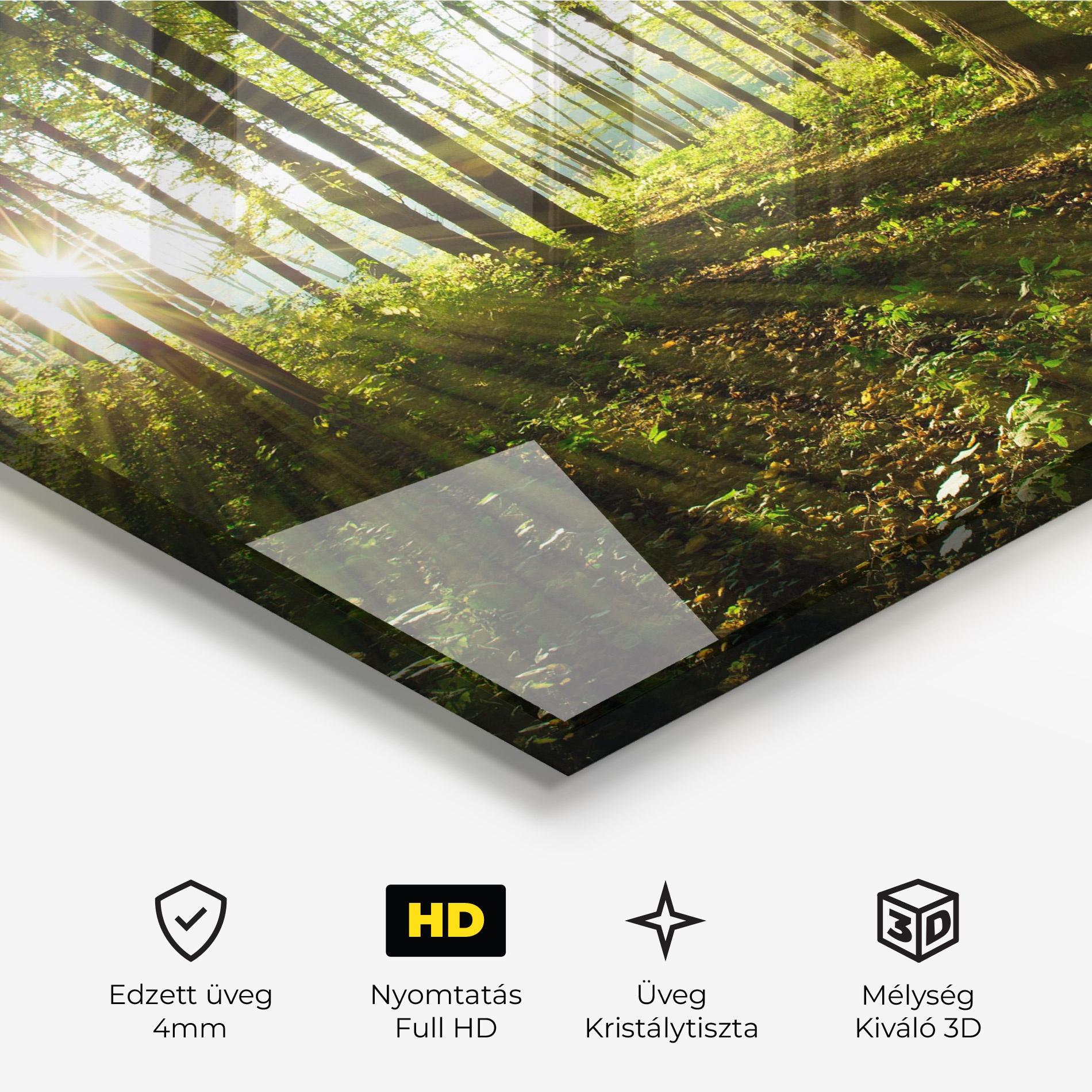 Üvegkép Green Light Forest mockup 3