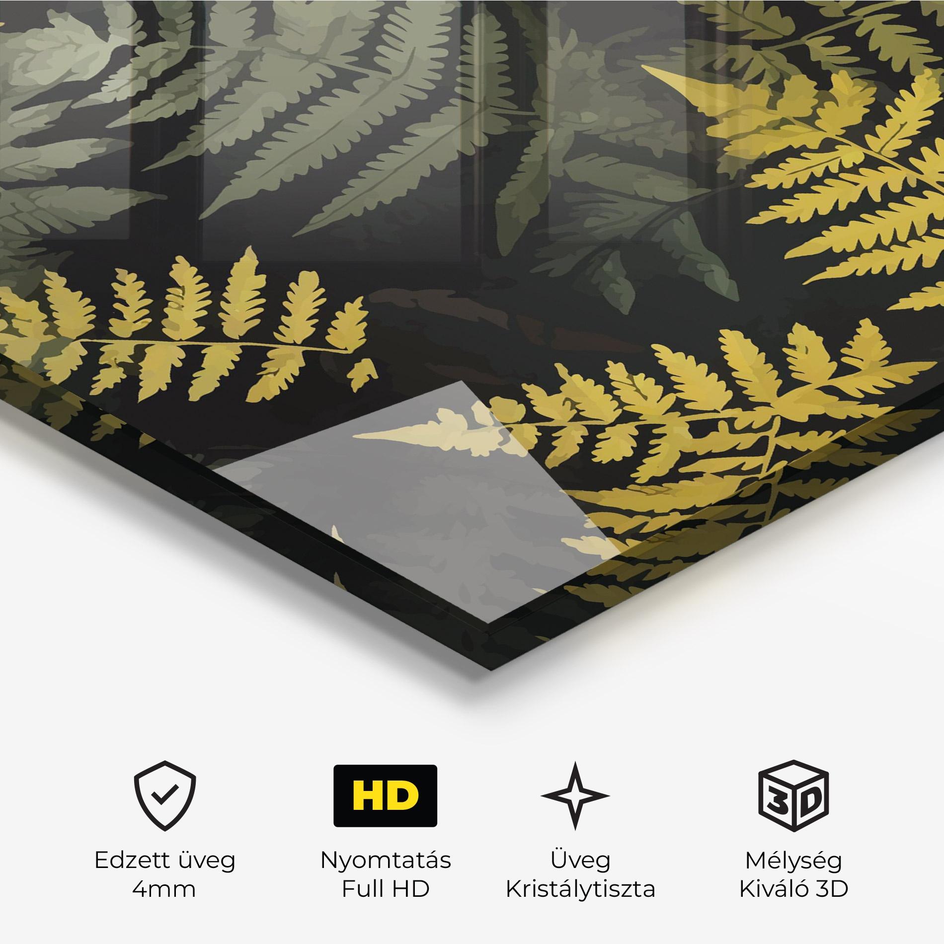 Üvegkép Yellow Leaves Forest mockup 3
